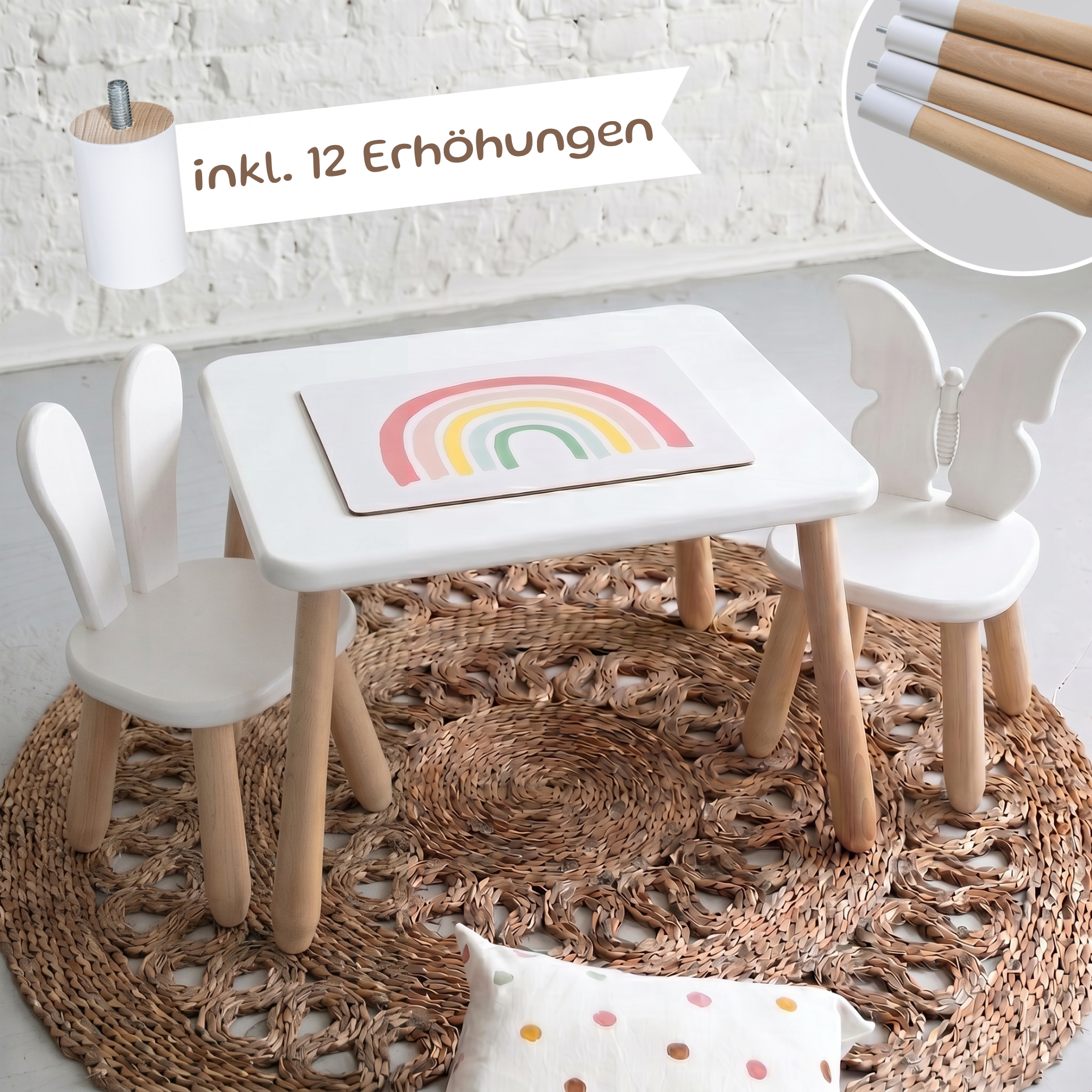 Lionherz Duo Spring tavolo 2 sedie faggio 1-5 anni