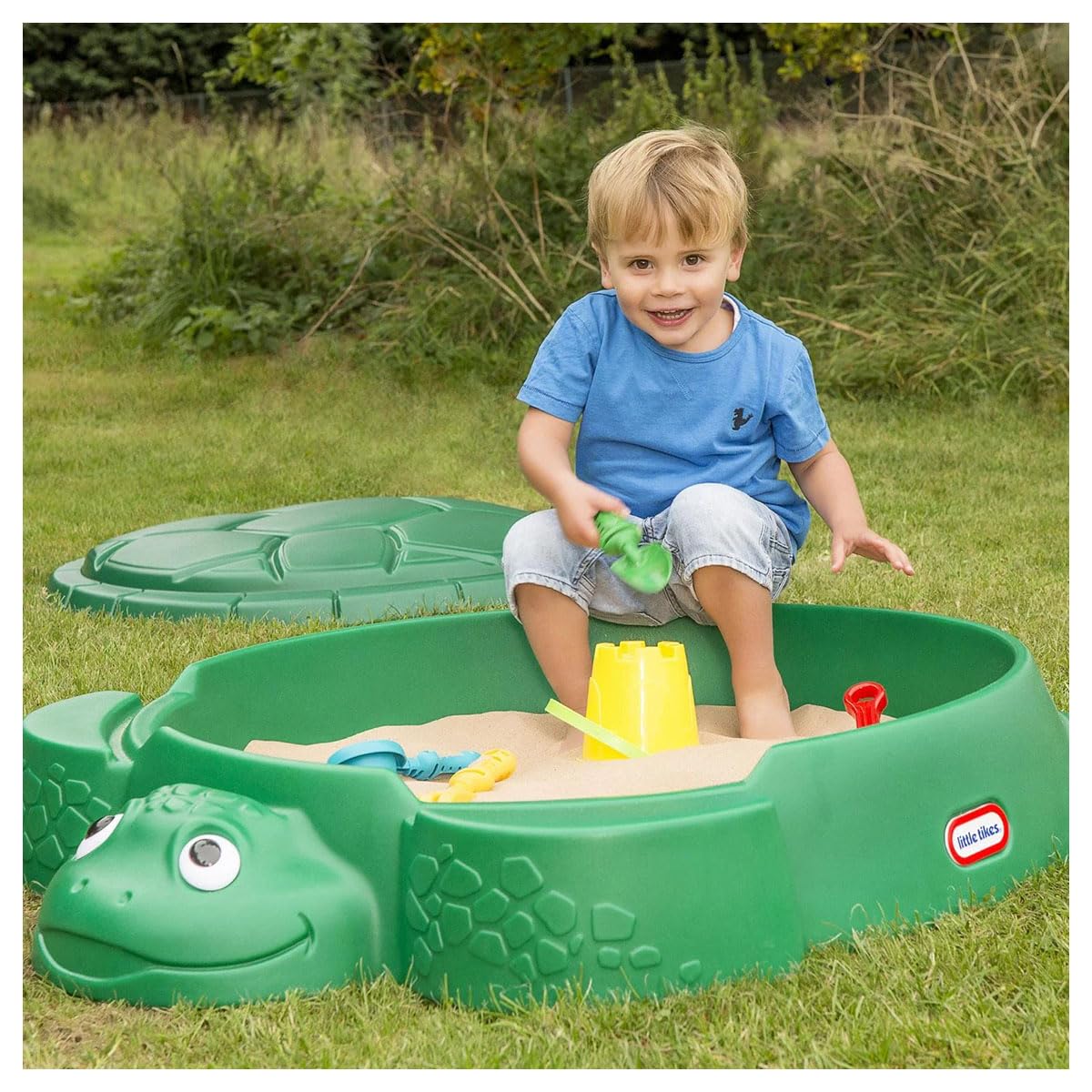 Little Tikes Active Play Turtle Sabbiera Tartaruga con Coperchio