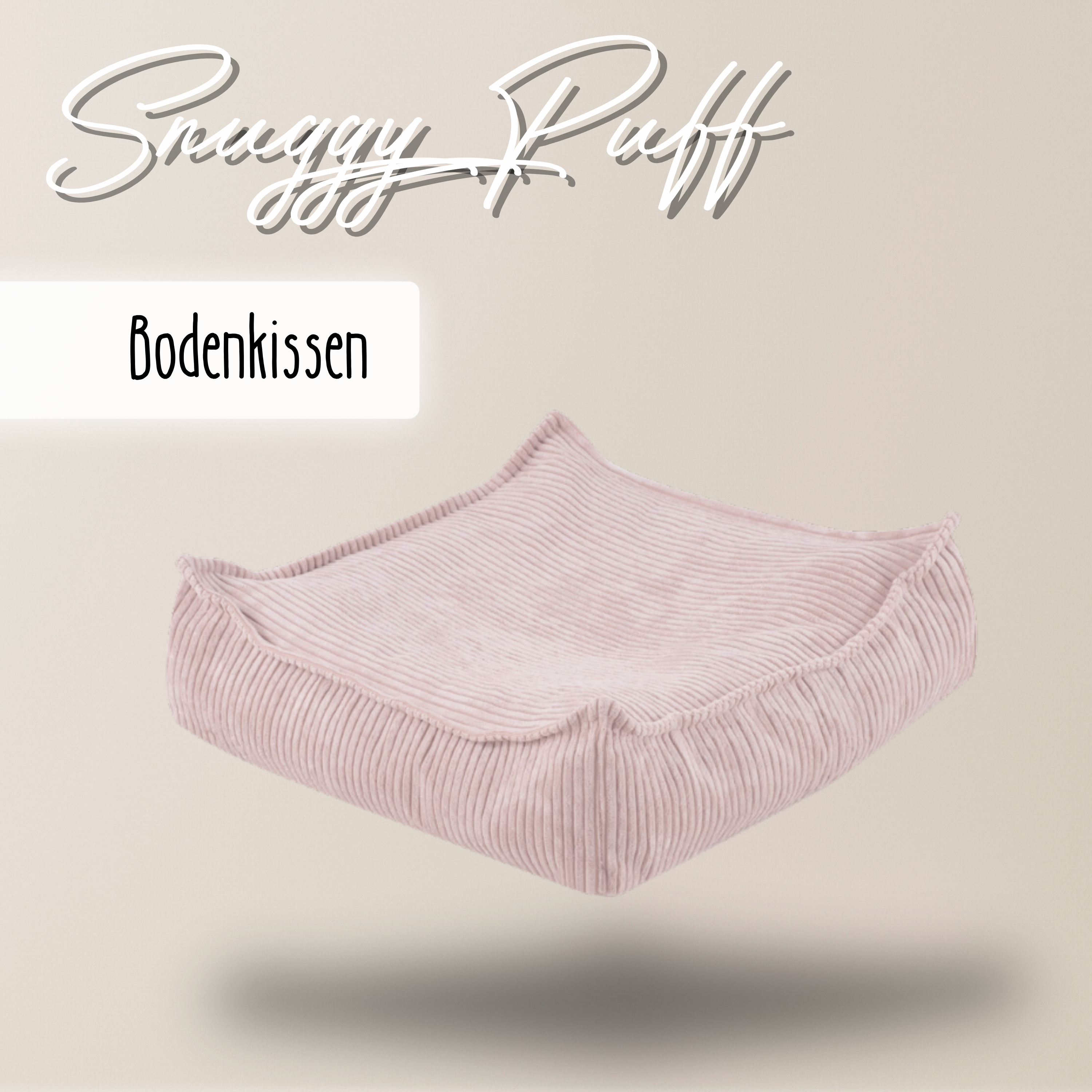 Lionherz Snuggy Puff pouf bambini 60x60x20 cord rosa