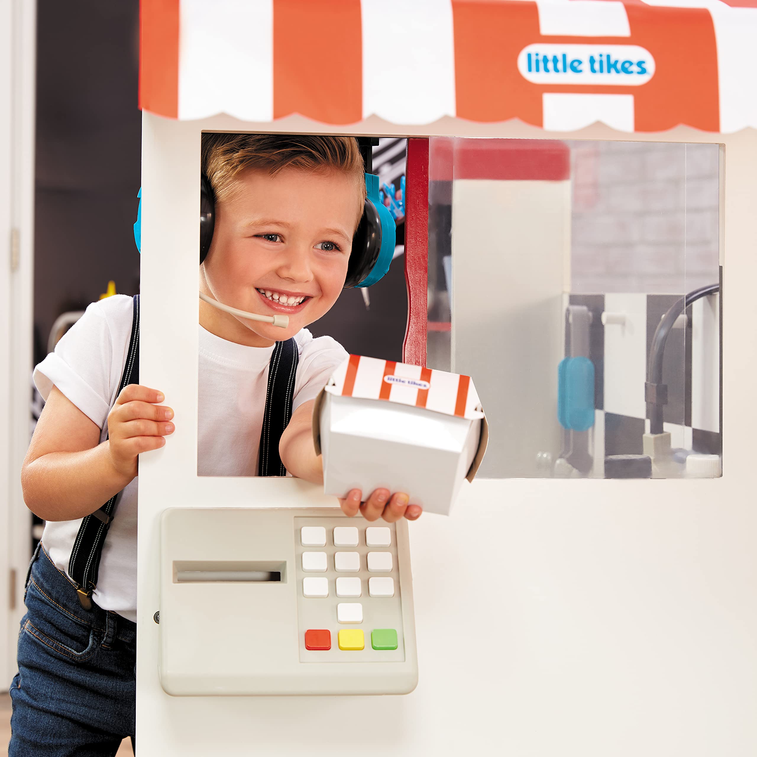Little Tikes Real Wood Ristorante Drive-Thru Cucina Legno 40 Pezzi