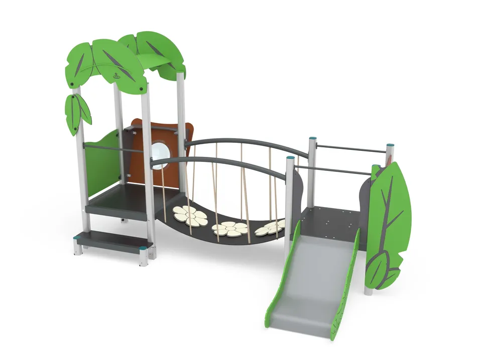 Pozza 1865 Merlino Baby con Ponte Mobile gioco Leaves