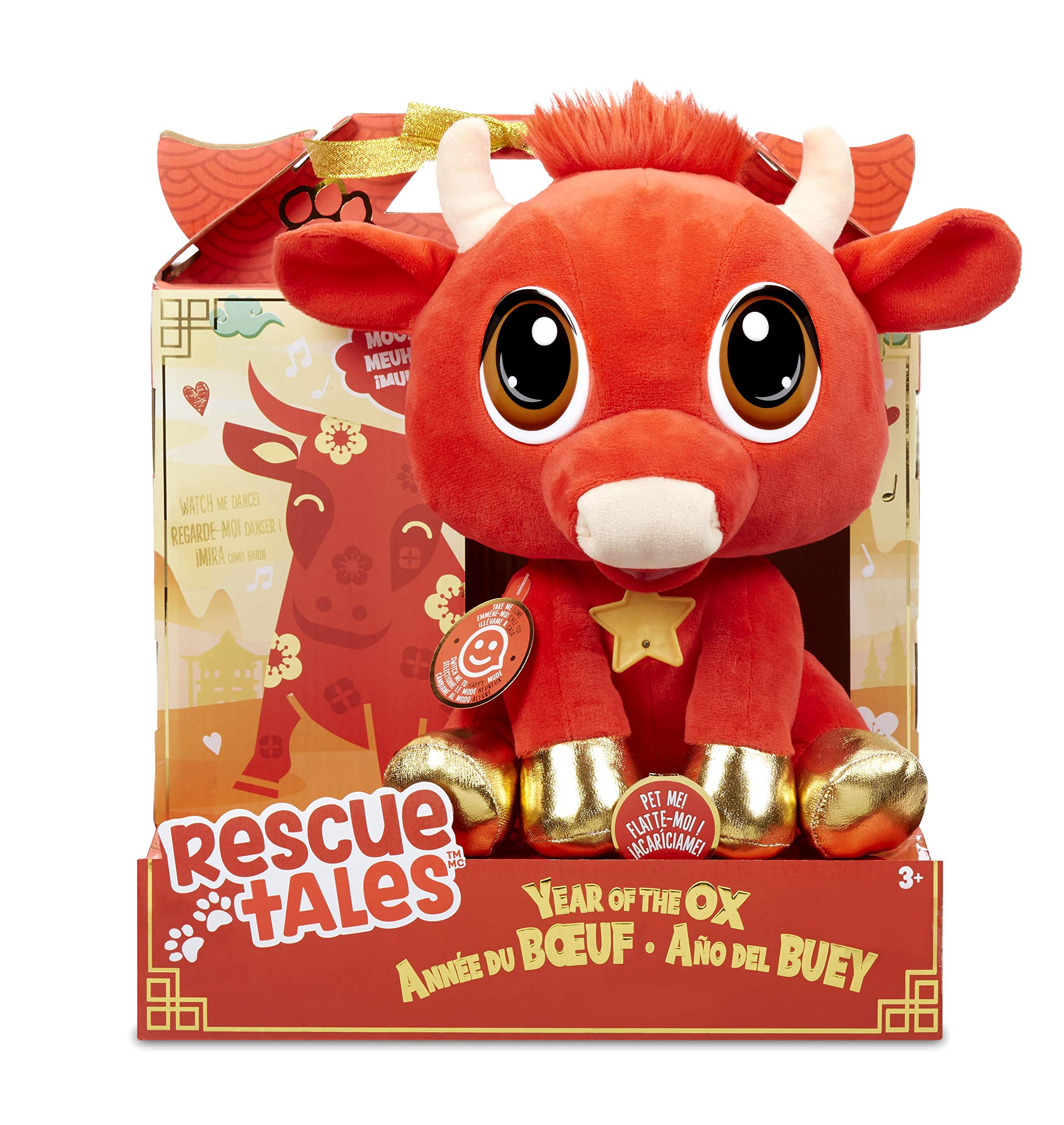 Little Tikes Rescue Tales Bue Peluche Interattivo Rosso