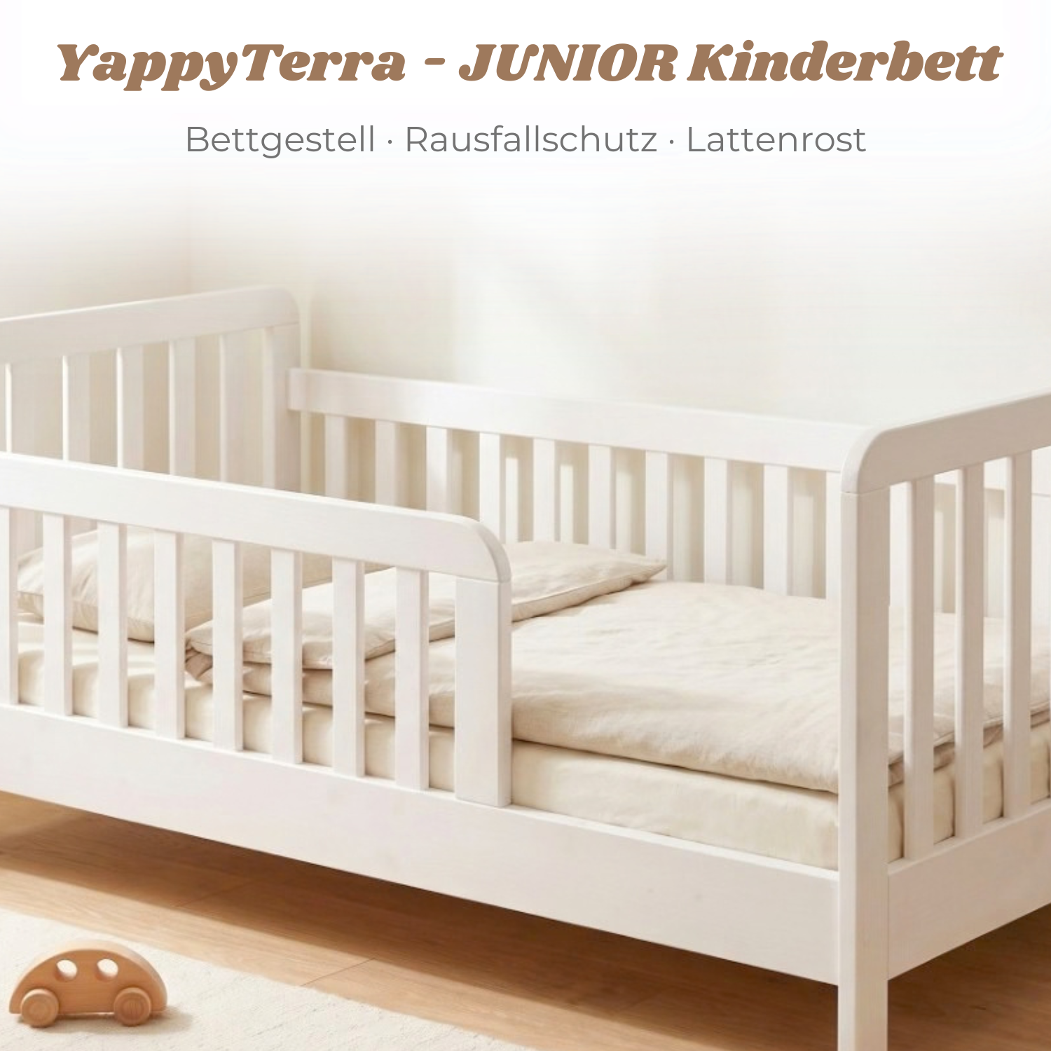 Lionherz YappyTerra Junior letto bambini 160x80 bianco spondina