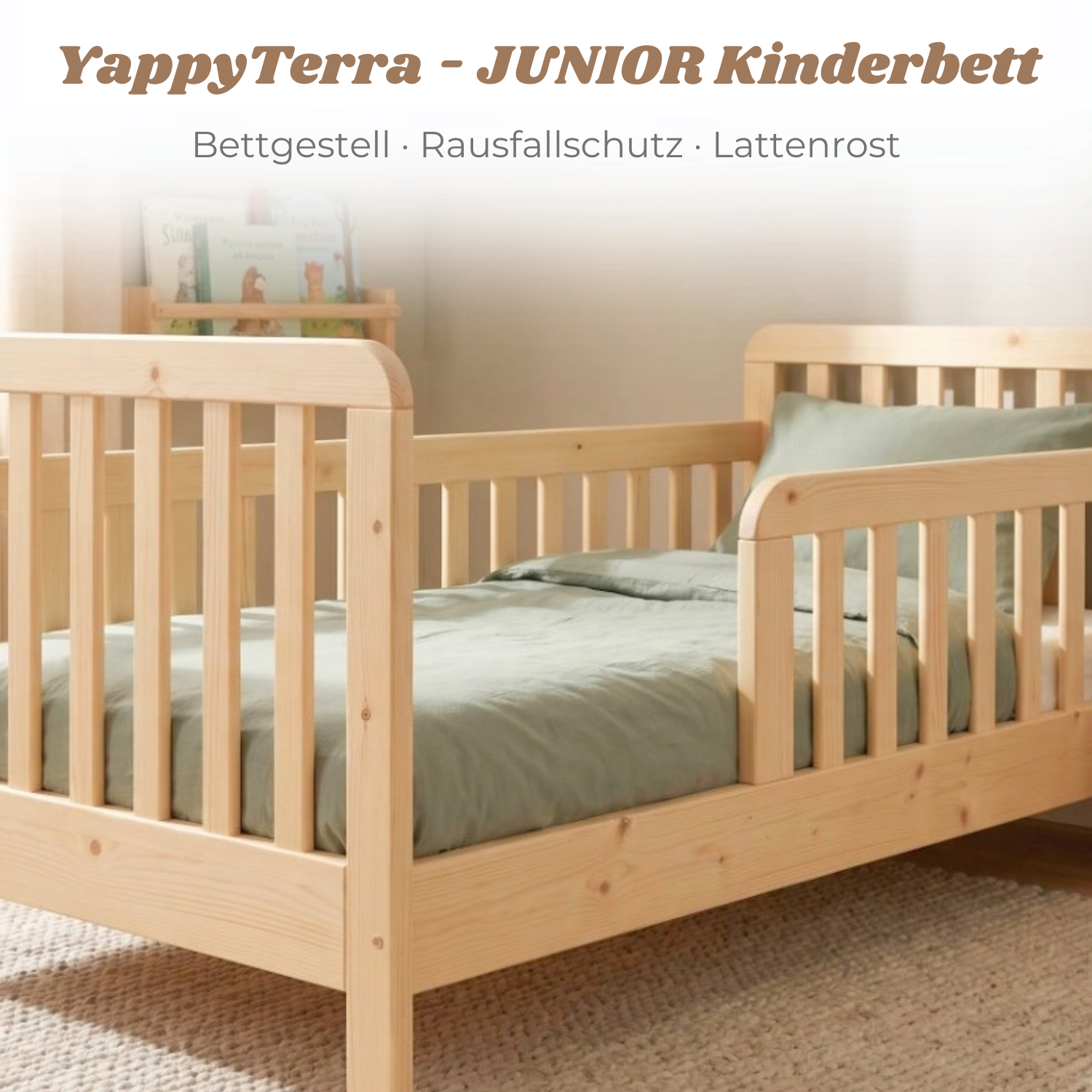 Lionherz YappyTerra Junior letto bambini 160x80 bianco spondina