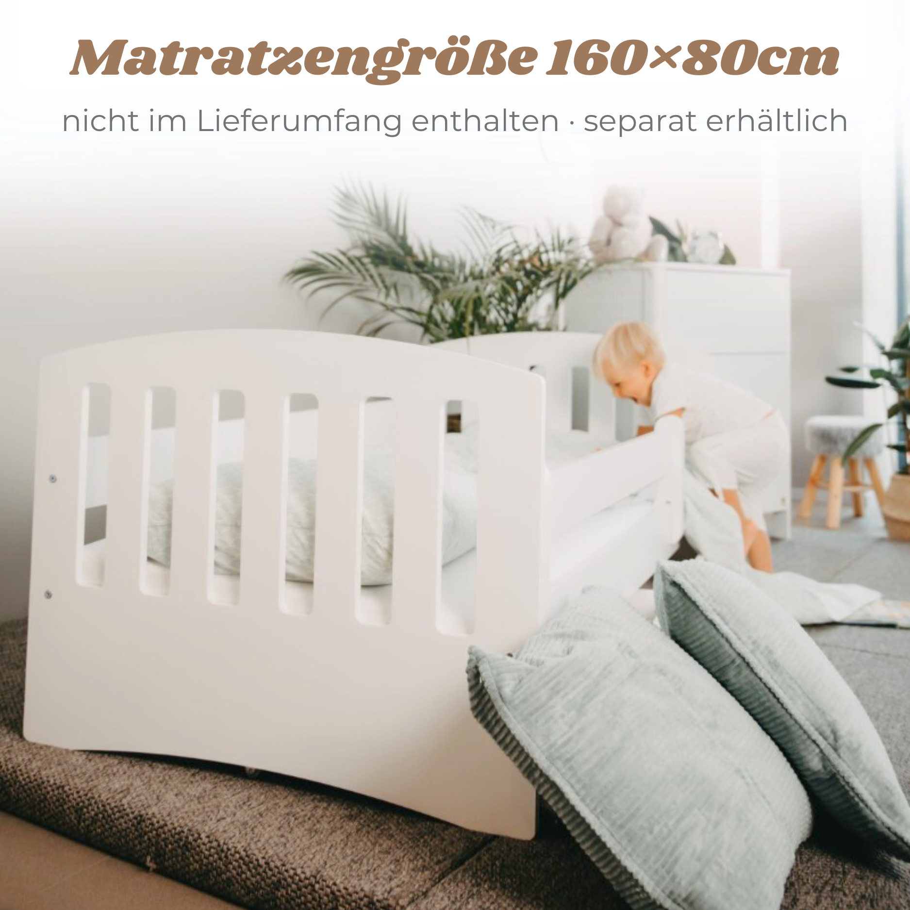 Lionherz YappyLux Junior letto bambini 160x80 cassetto spondina