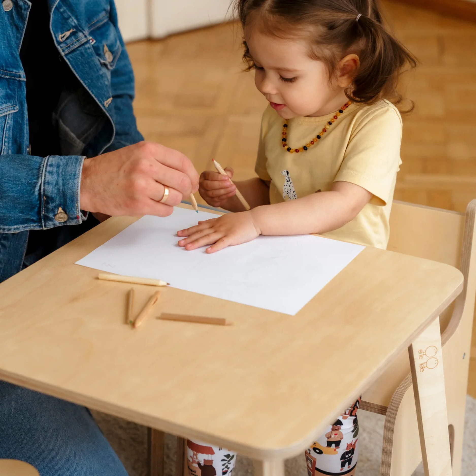 Lionherz Tulla Tavolo Bambini legno naturale regolabile