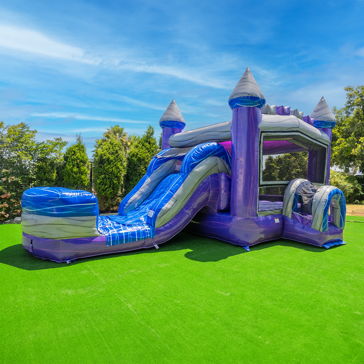 XJUMP Combos Purplish Castle combo gonfiabile con piscina