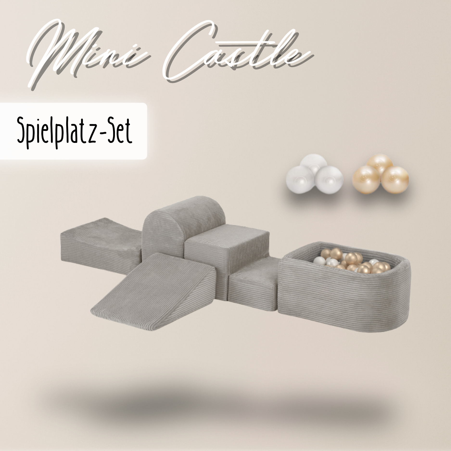 Lionherz Mini Castle set gioco morbido taupe 100 palline