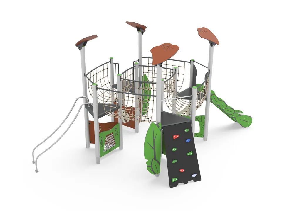 Pozza 1865 Leaves Roma con Torri Triangolari struttura gioco scivolo