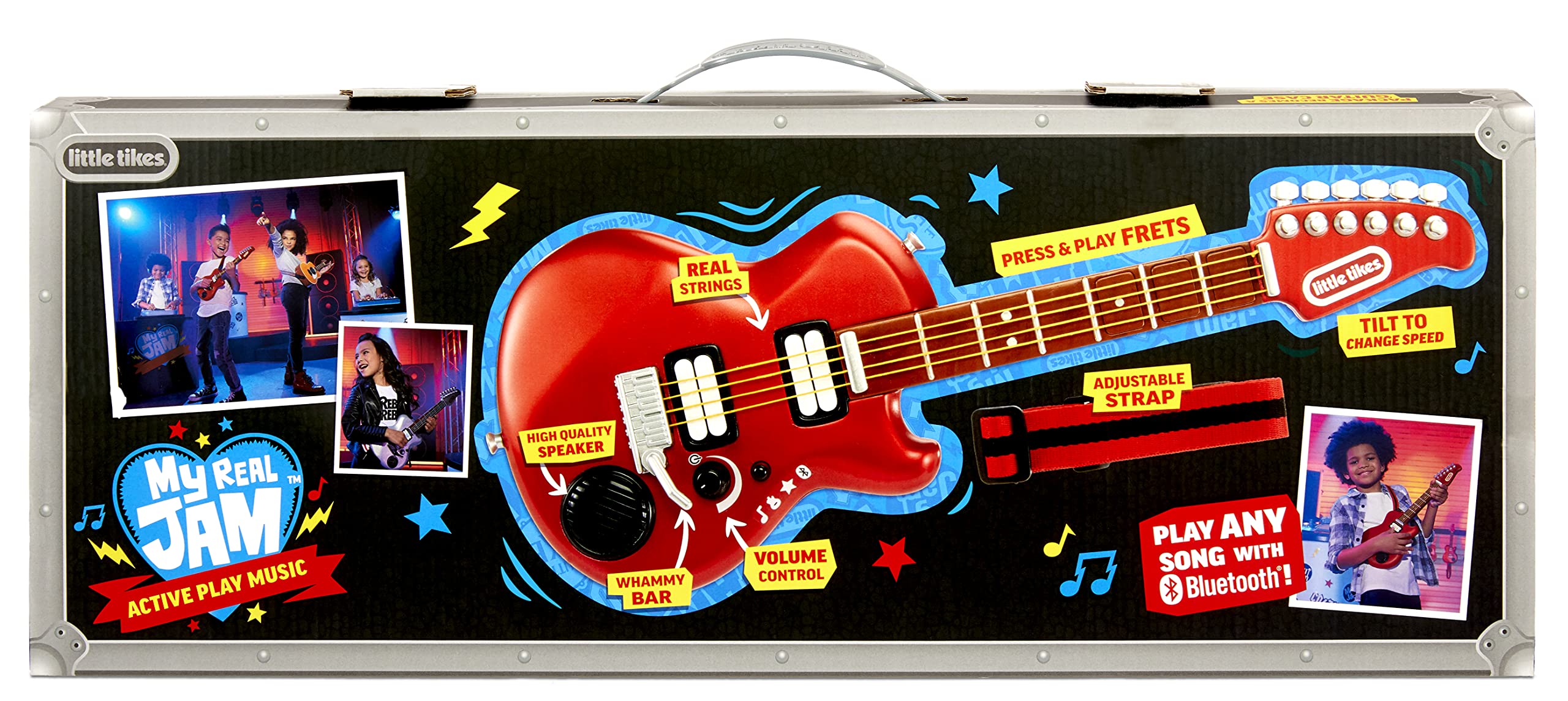 Little Tikes My Real Jam chitarra elettrica bluetooth con custodia
