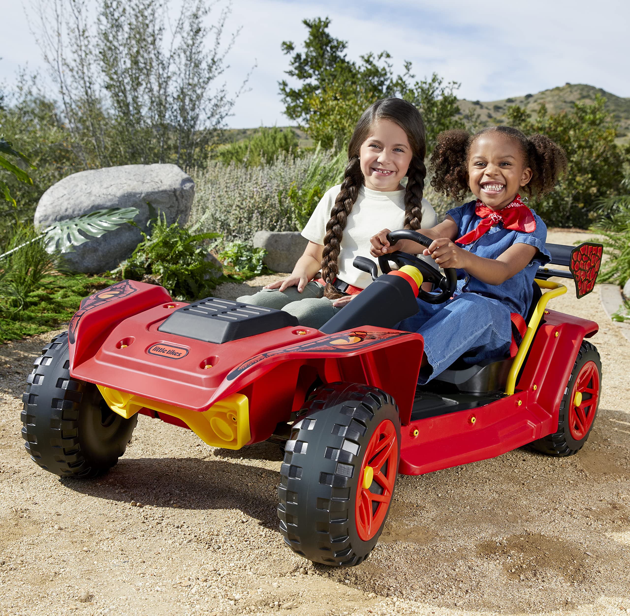 Little Tikes Dino Dune Buggy auto elettrica 12V 2 posti