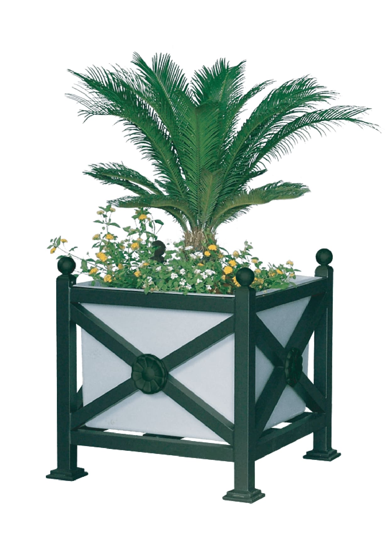 Pozza 1865 Arredo Urbano Fioreria Orchidea fioriera cubica