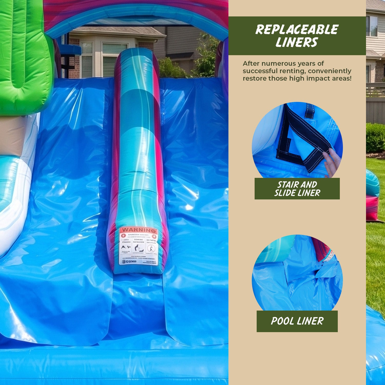 XJUMP Combos Pop Splash Castello Gonfiabile doppia pista piscina