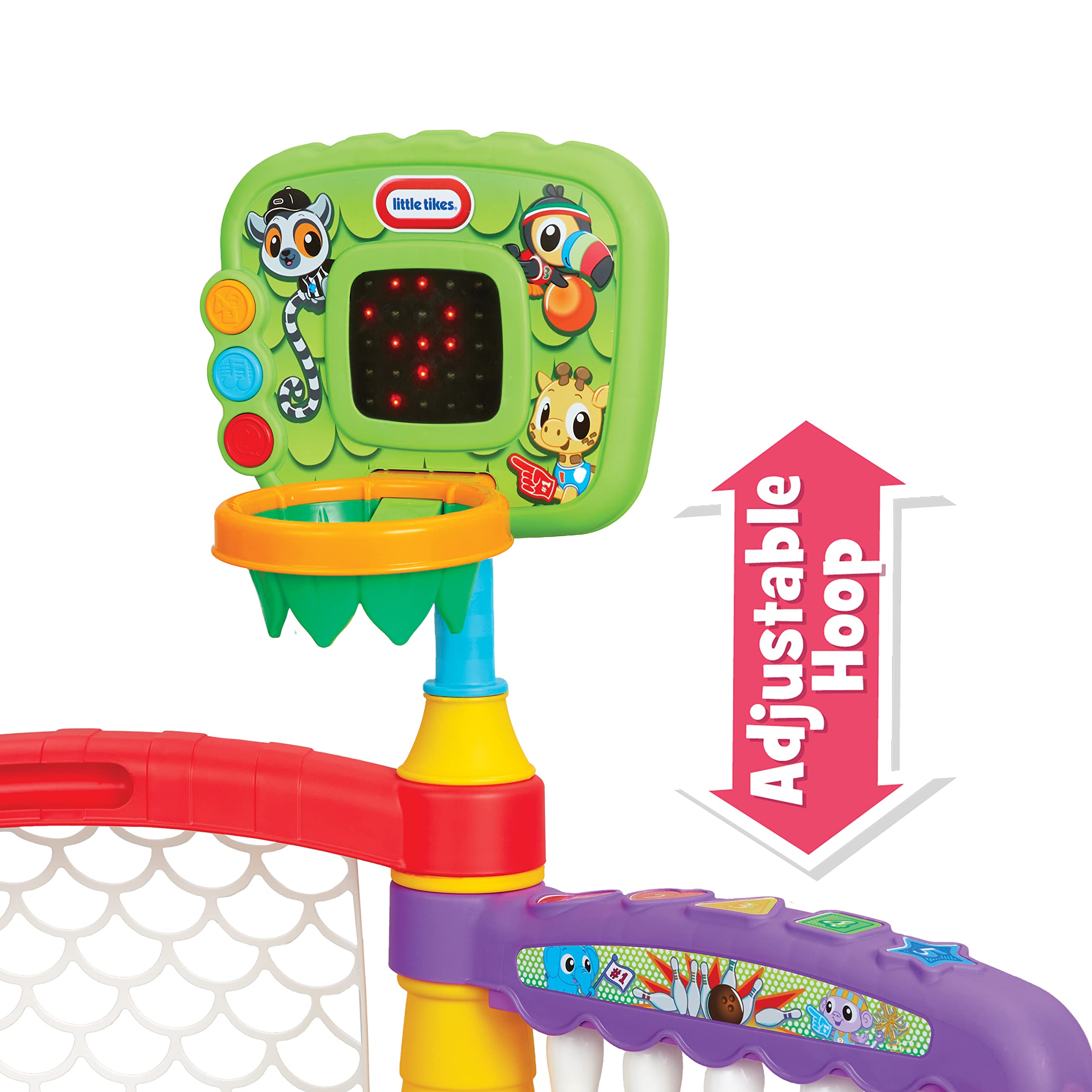 Little Tikes Active Play Zona Sport 3-in-1 Basket Calcio Bowling