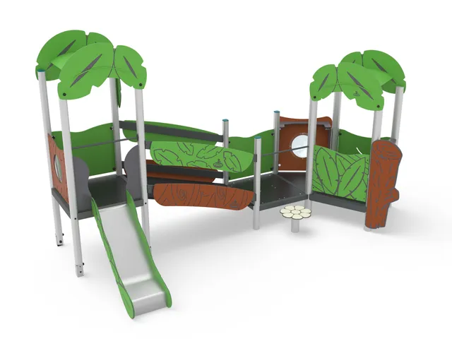 Pozza Leaves Elba Baby con Ponte Fisso struttura gioco bimbi