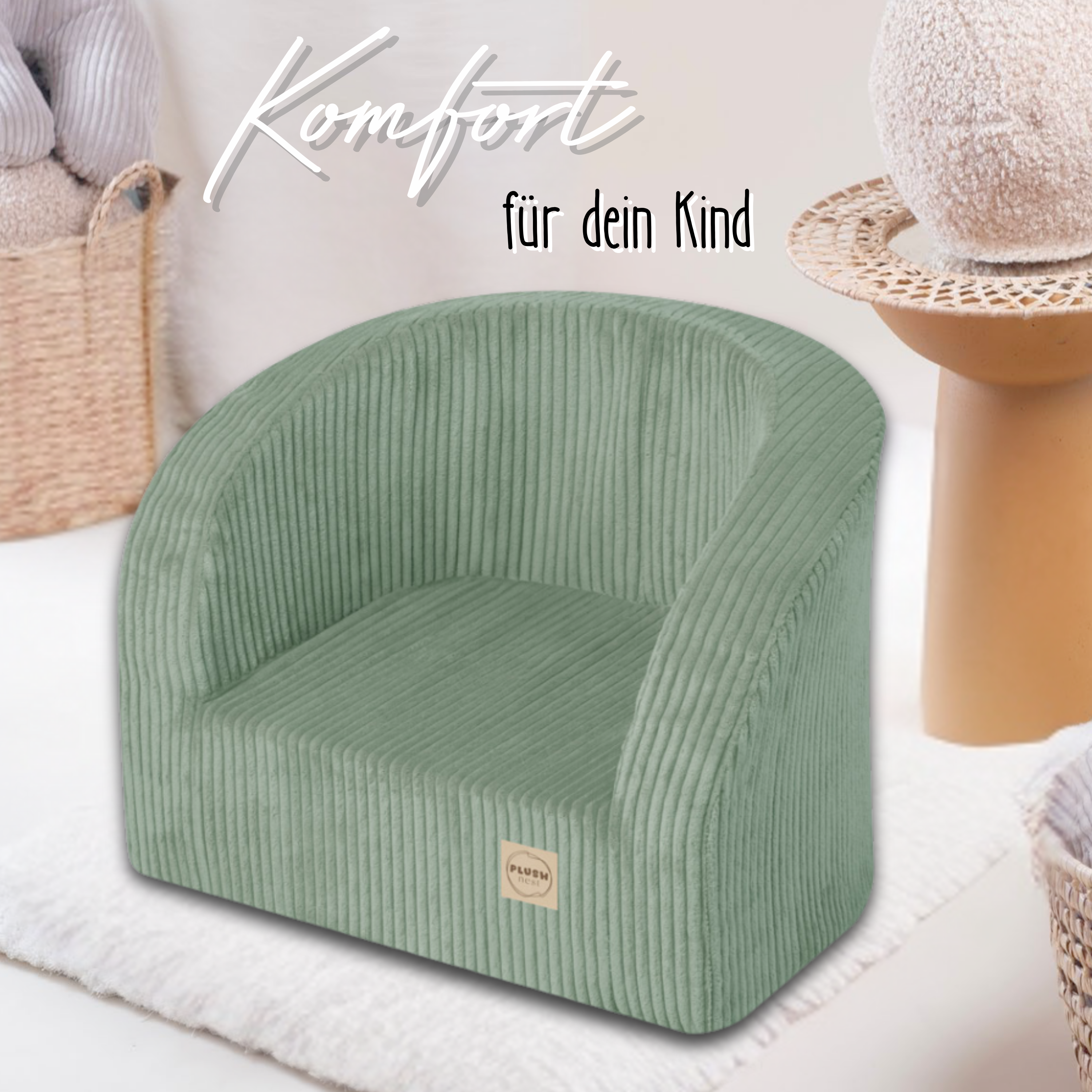 Lionherz Cuddle Chair poltrona bambini 53x40 salvia in corda
