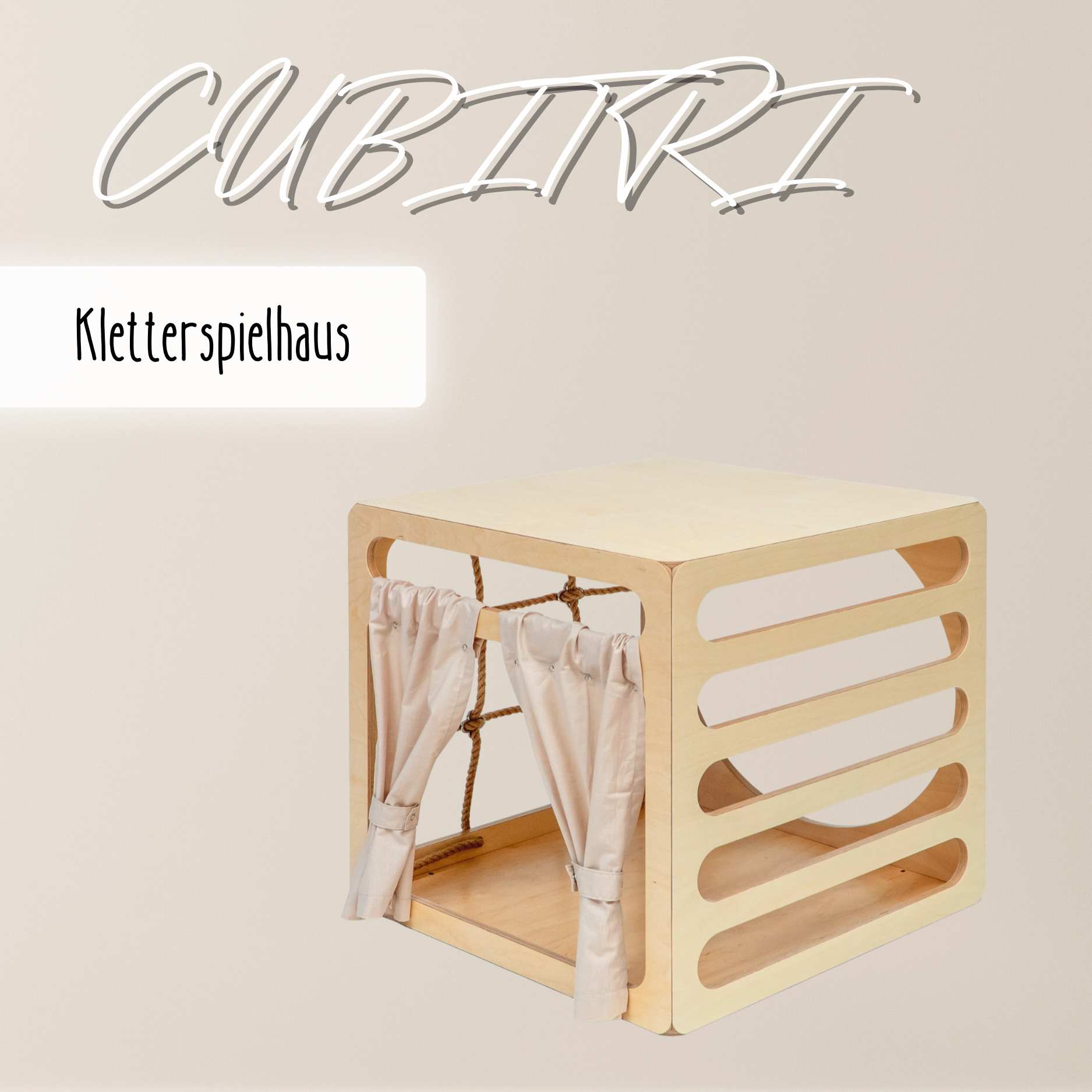 Cubitri cubo Pikler casetta arrampicata legno montessori