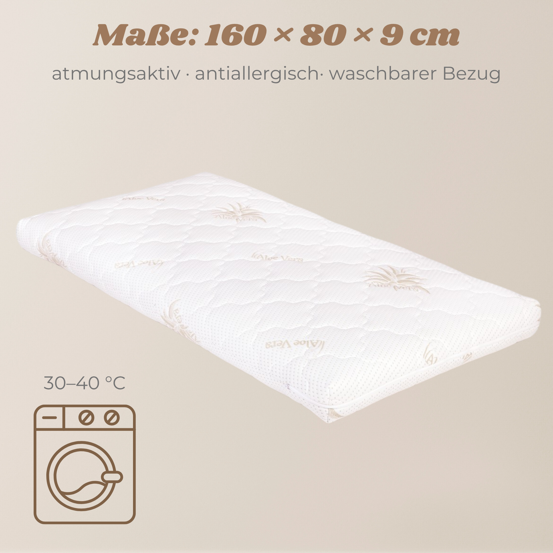 Lionherz YappyMemory II Materasso Bambini 160x80 Aloe