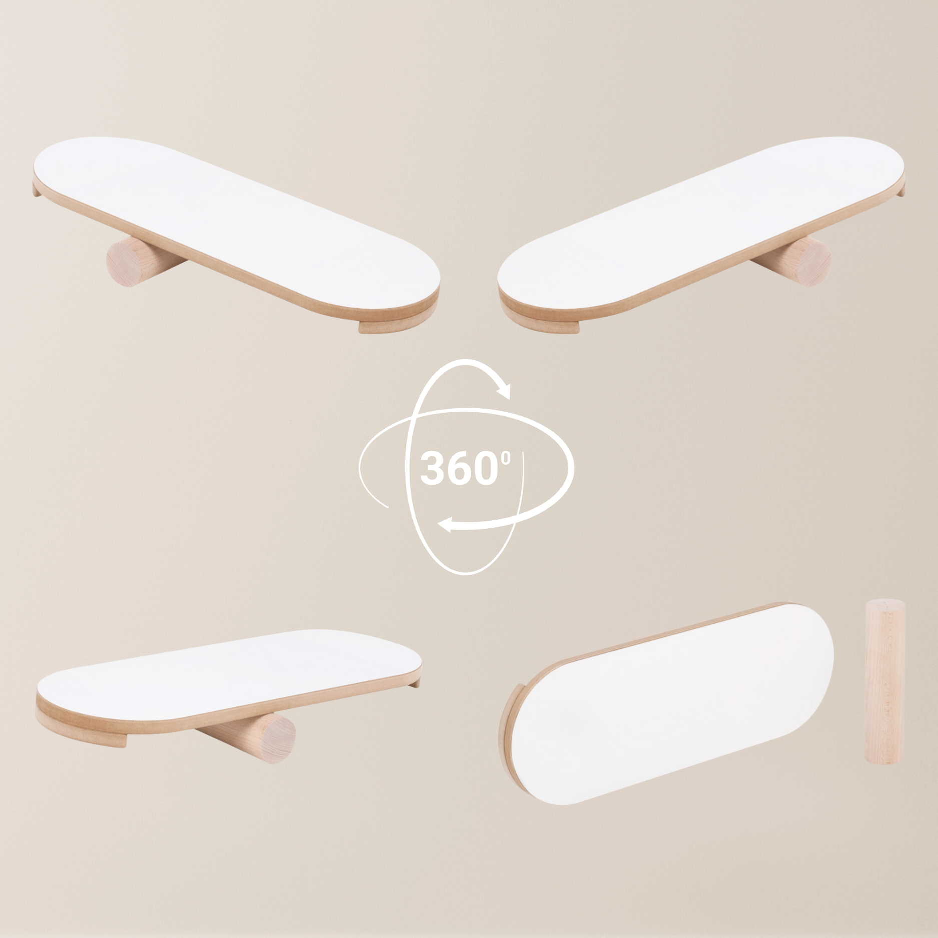 Lionherz Smart Balance tavola equilibrio bambini bianca legno