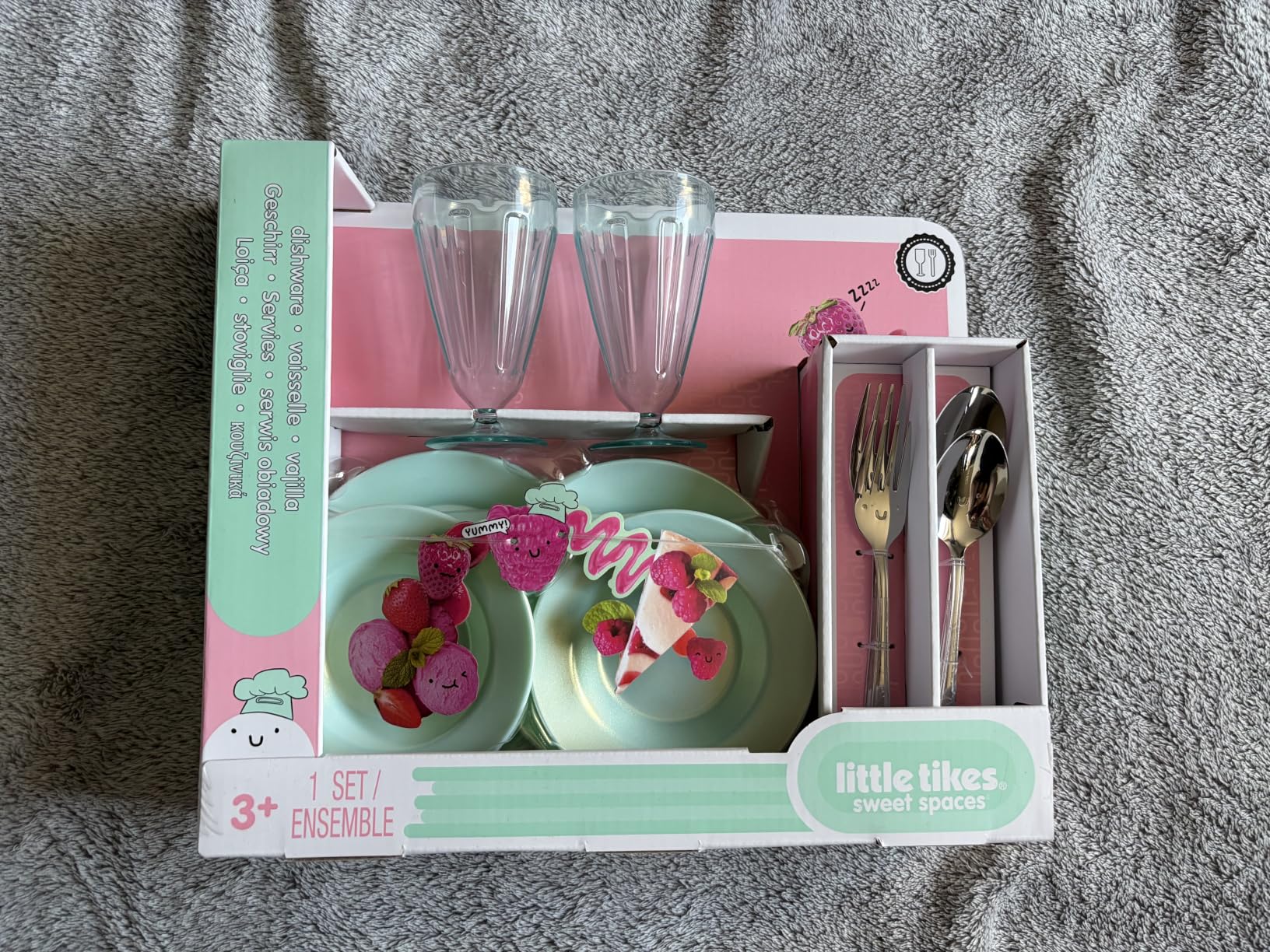 Little Tikes Sweet Spaces set stoviglie azzurro 6 pezzi