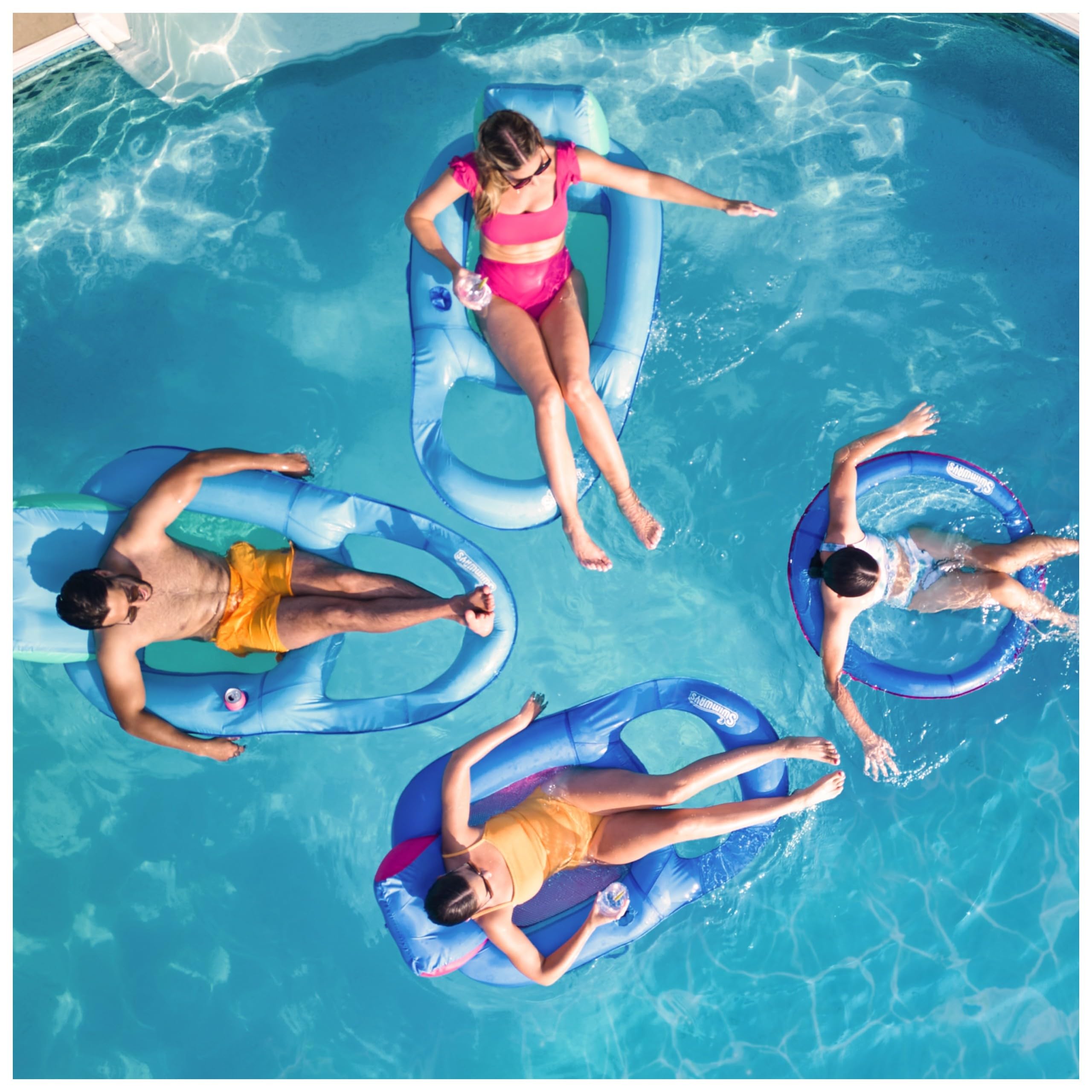 Swimways Spring Float Papasan Sedia Piscina 88 cm fino a 113 kg