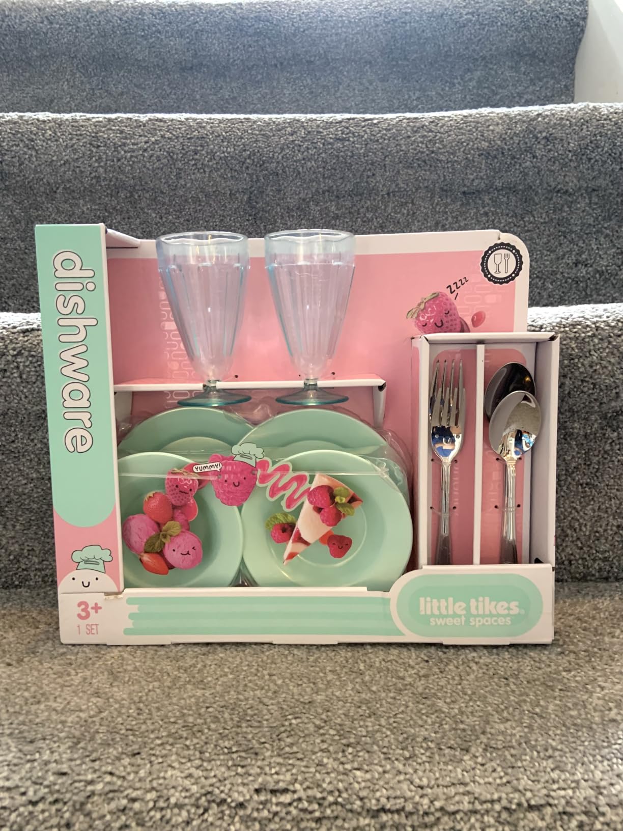 Little Tikes Sweet Spaces set stoviglie azzurro 6 pezzi