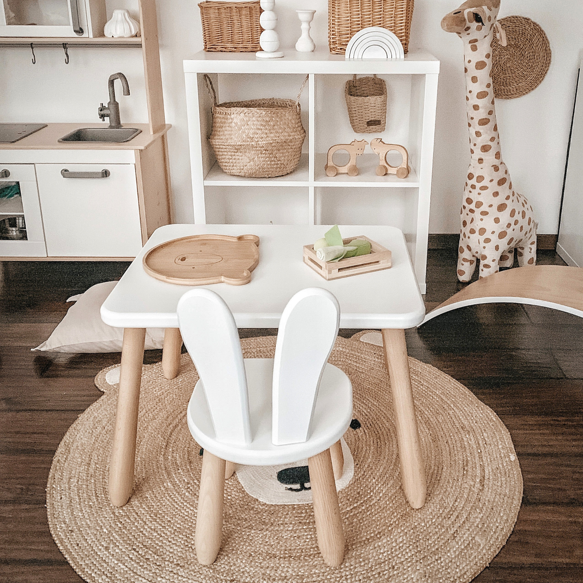 LIONHERZ Bunny Set Tavolo Sedia Bambini Faggio 1-5 Anni