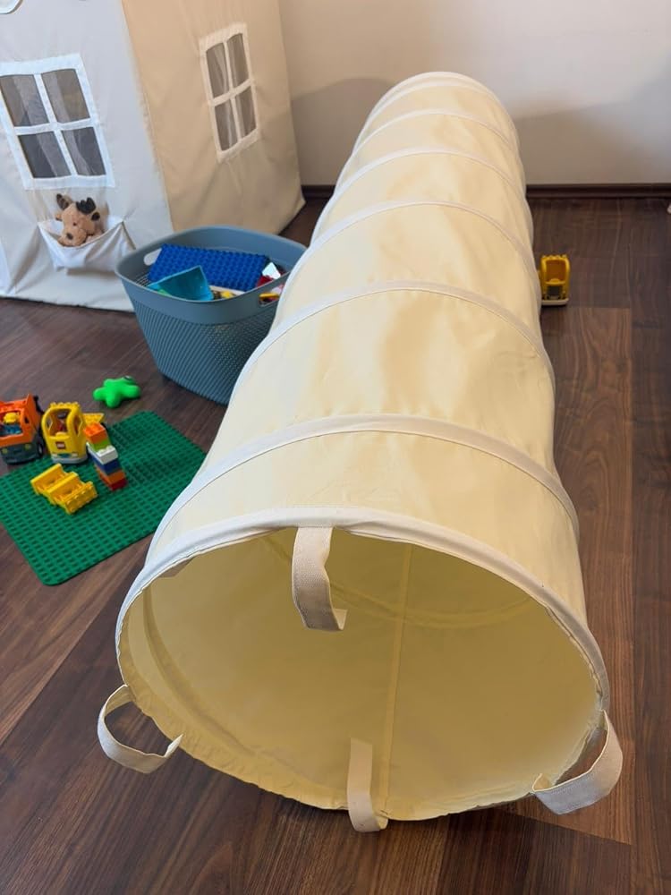 Lionherz Spieltunnel Tunnel Gioco Cotone Crema 180x46 cm