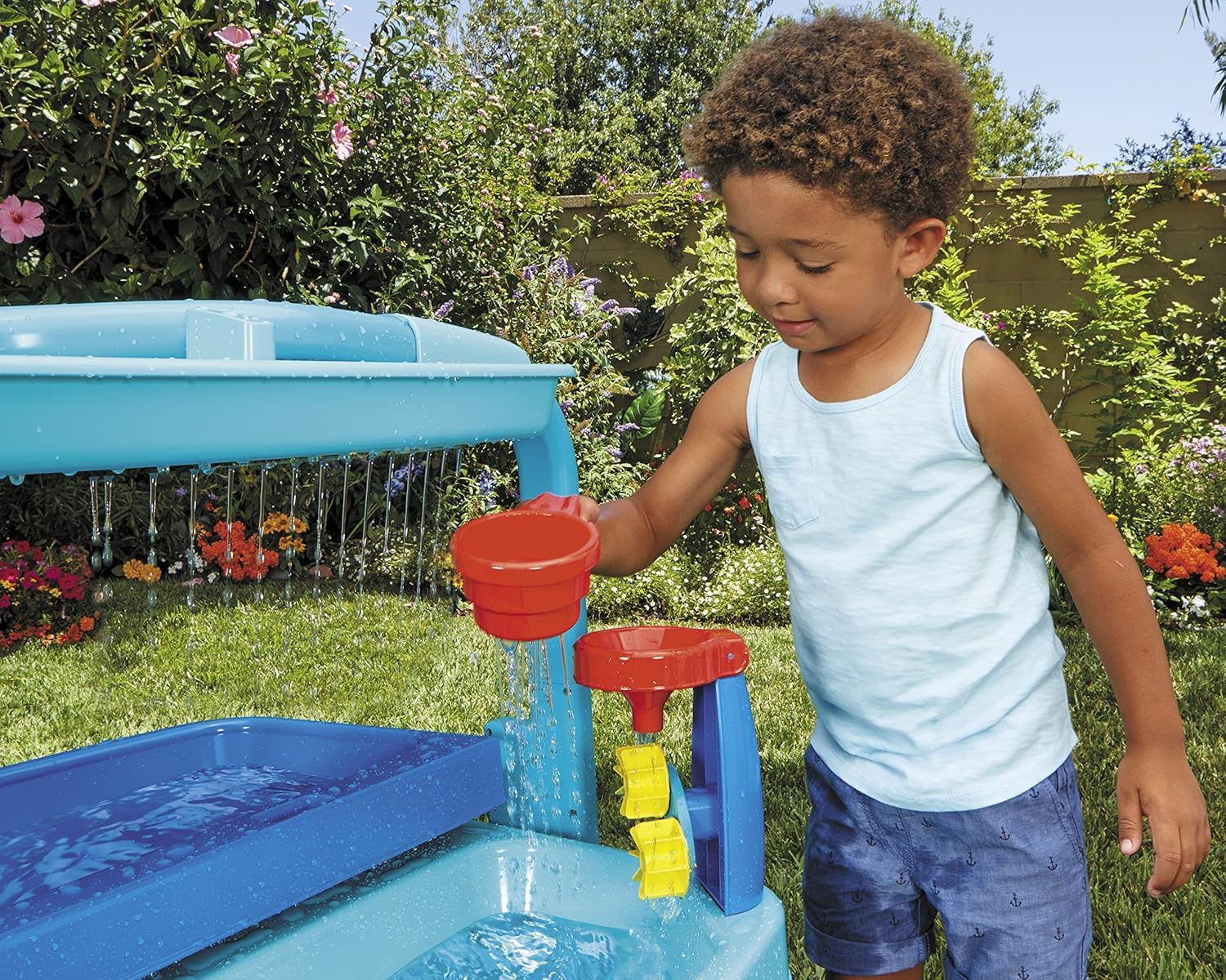 Little Tikes Easy Store tavolino acqua pieghevole con accessori