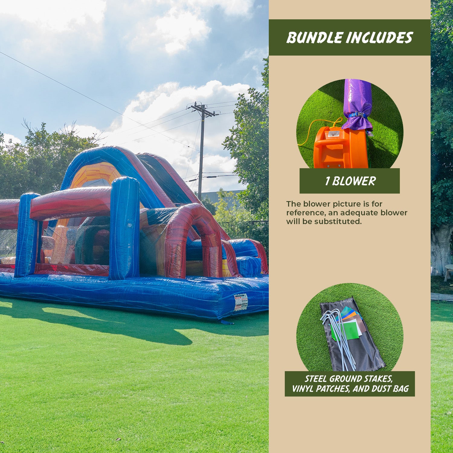 XJUMP Obstacle Courses X-O30R Retro percorso gonfiabile 30FT