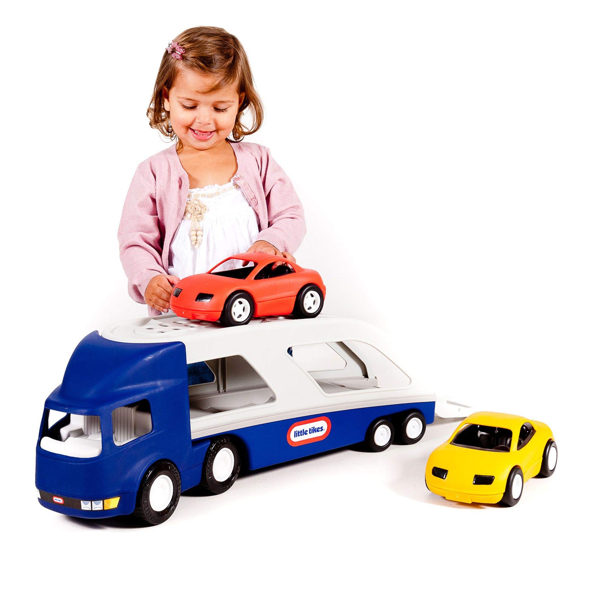 Little Tikes Bisarca camion trasportatore 2 auto bambini