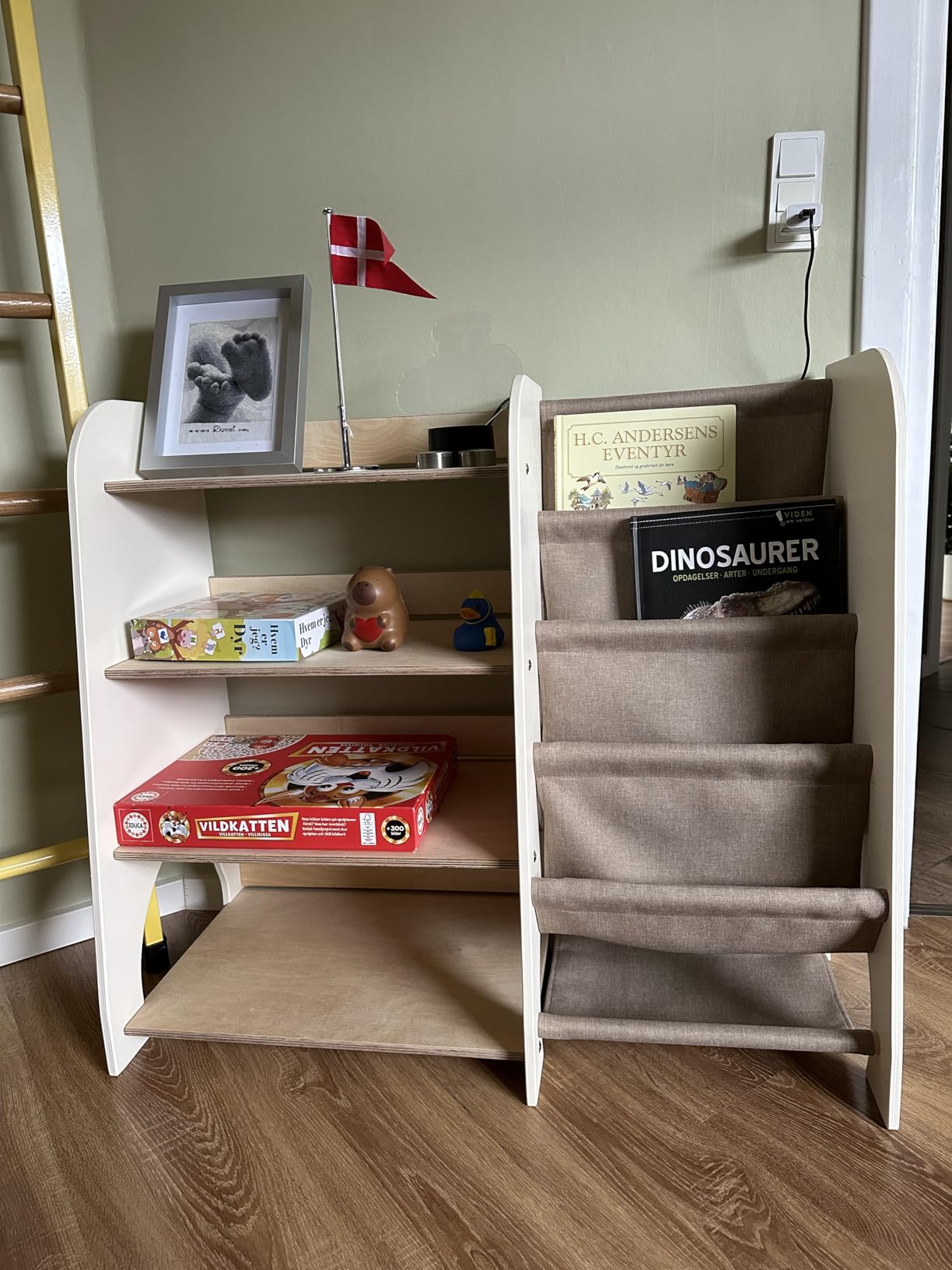 Goodevas Mensola Cameretta libreria bambini legno beige media