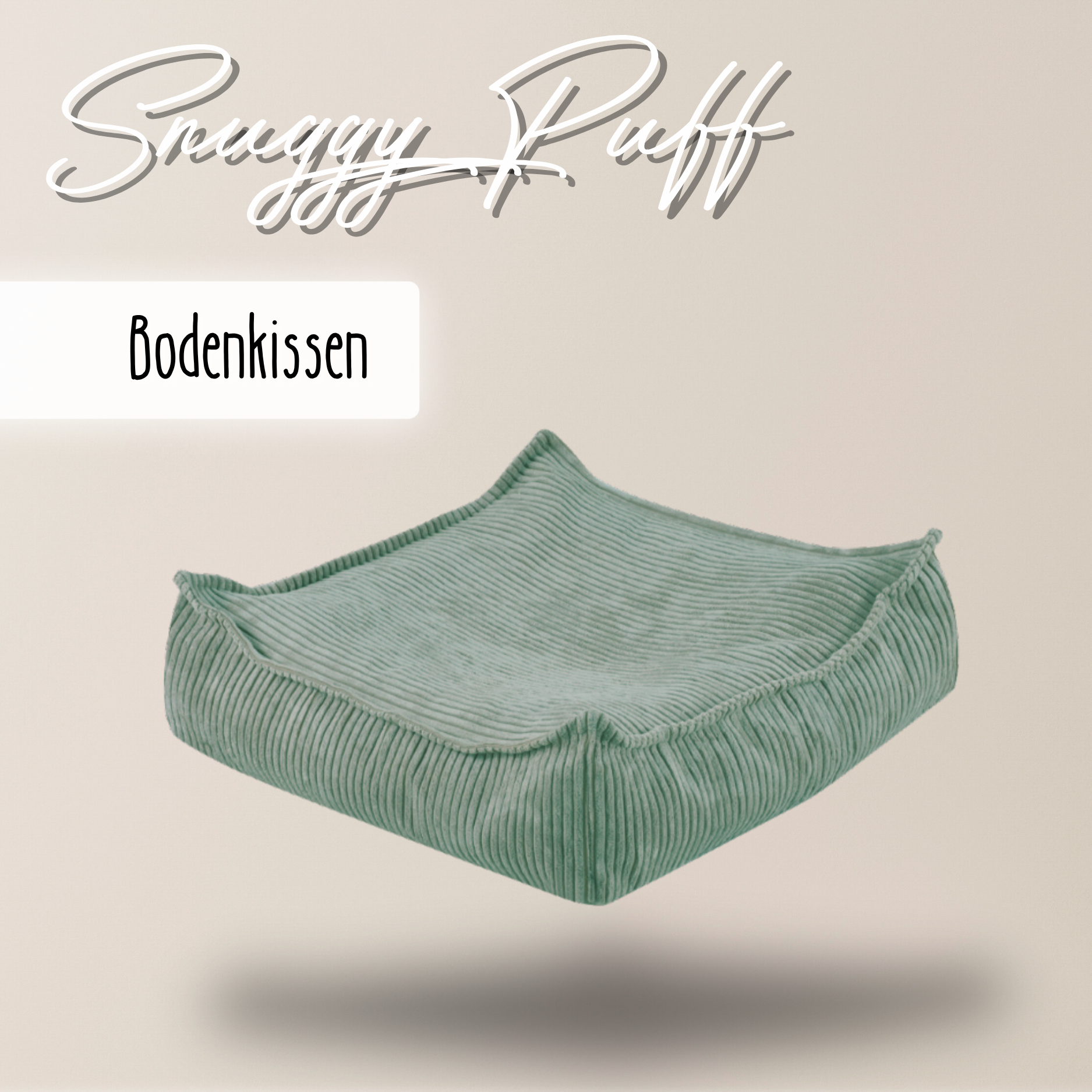 Lionherz Snuggy Puff pouf bambini 60x60x20 cord rosa