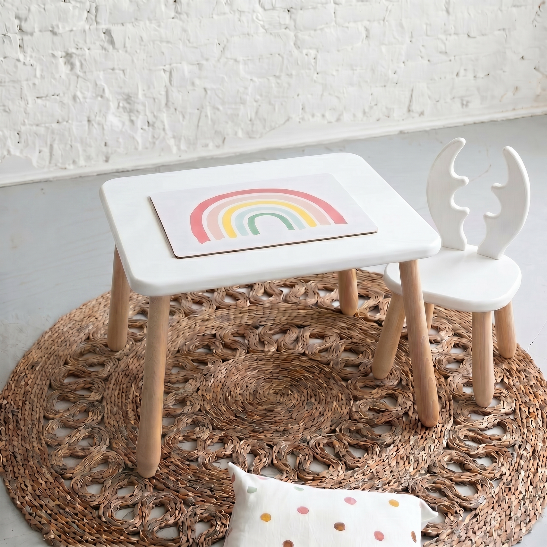 Lionherz Solo Deer set tavolo e sedia faggio 1-5 anni