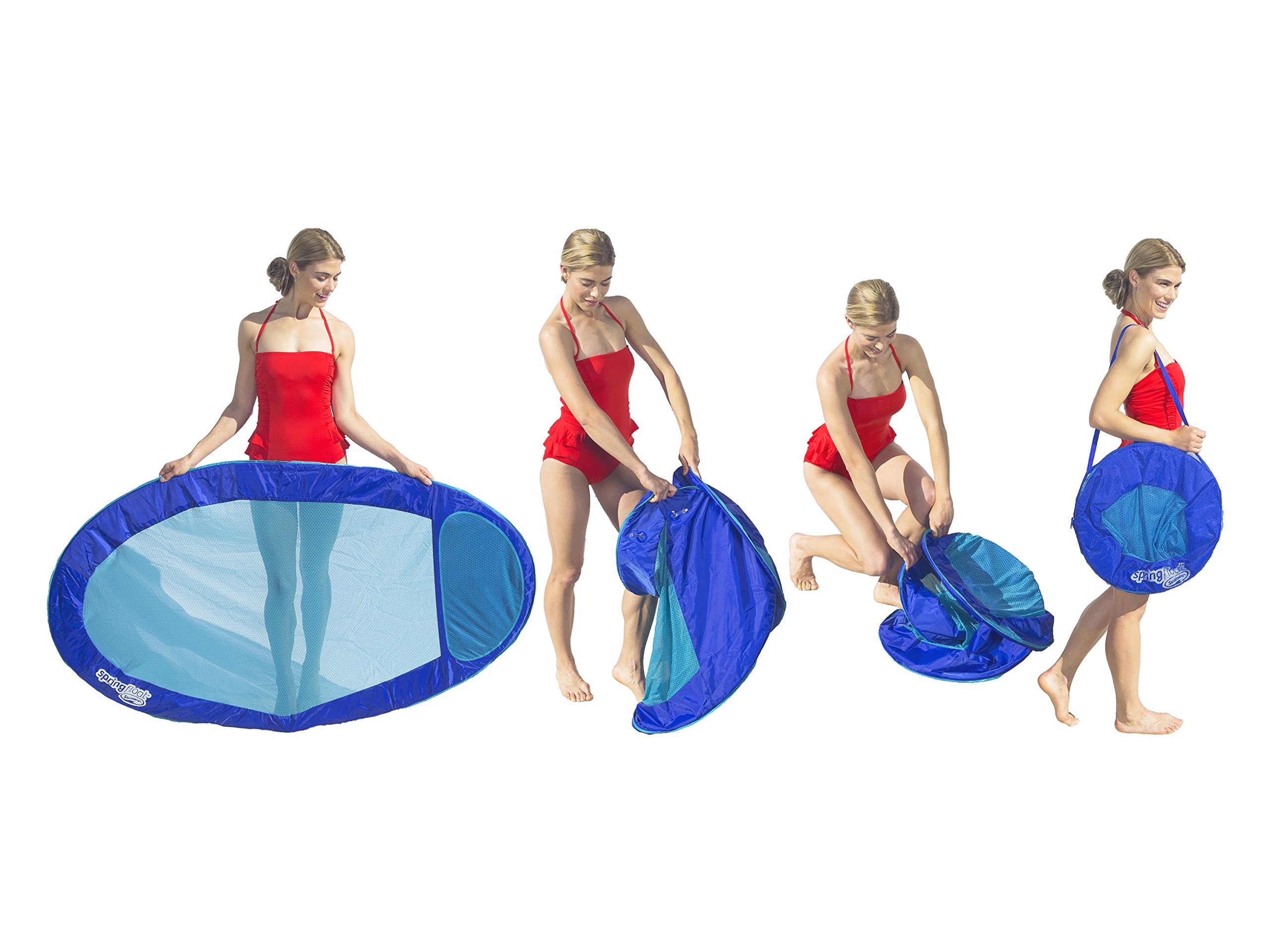 Swimways Spring Float sedia galleggiante blu/aqua con rete