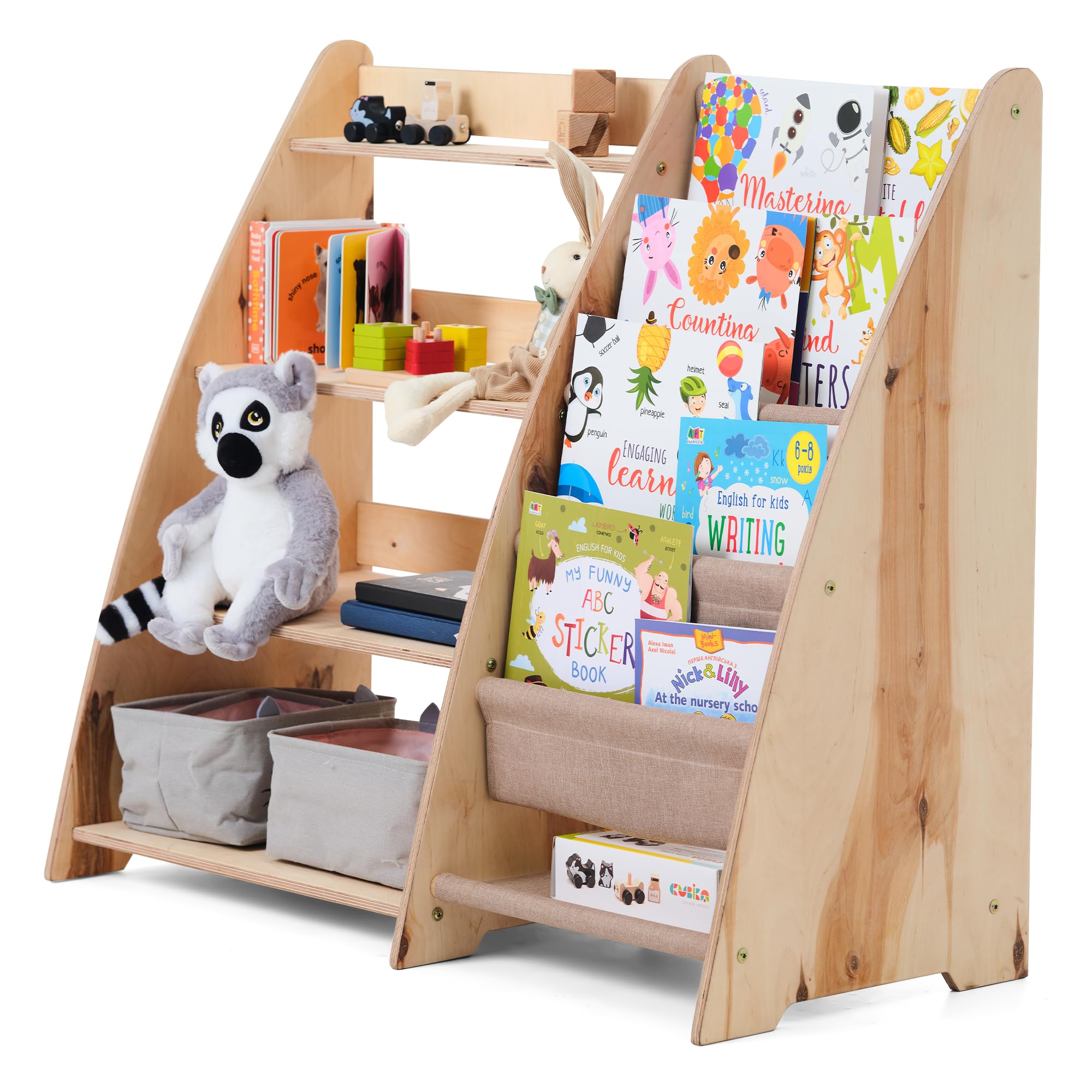 Goodevas Mensola Cameretta libreria bambini legno beige media