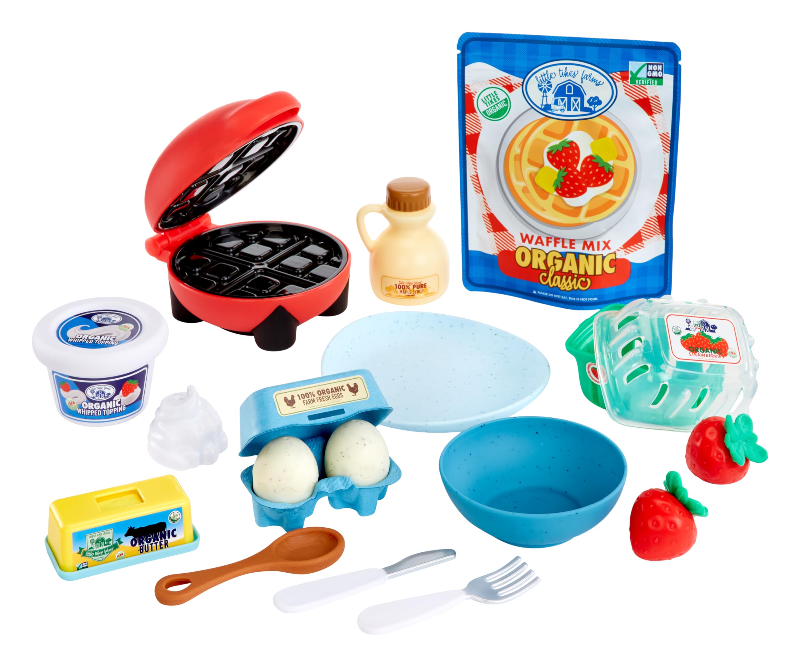 Little Tikes Creative Chefs Waffle Kit Cucina Bianco 18 Pezzi