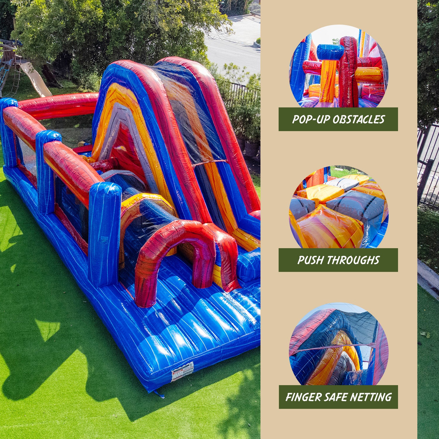 XJUMP Obstacle Courses X-O30R Retro percorso gonfiabile 30FT