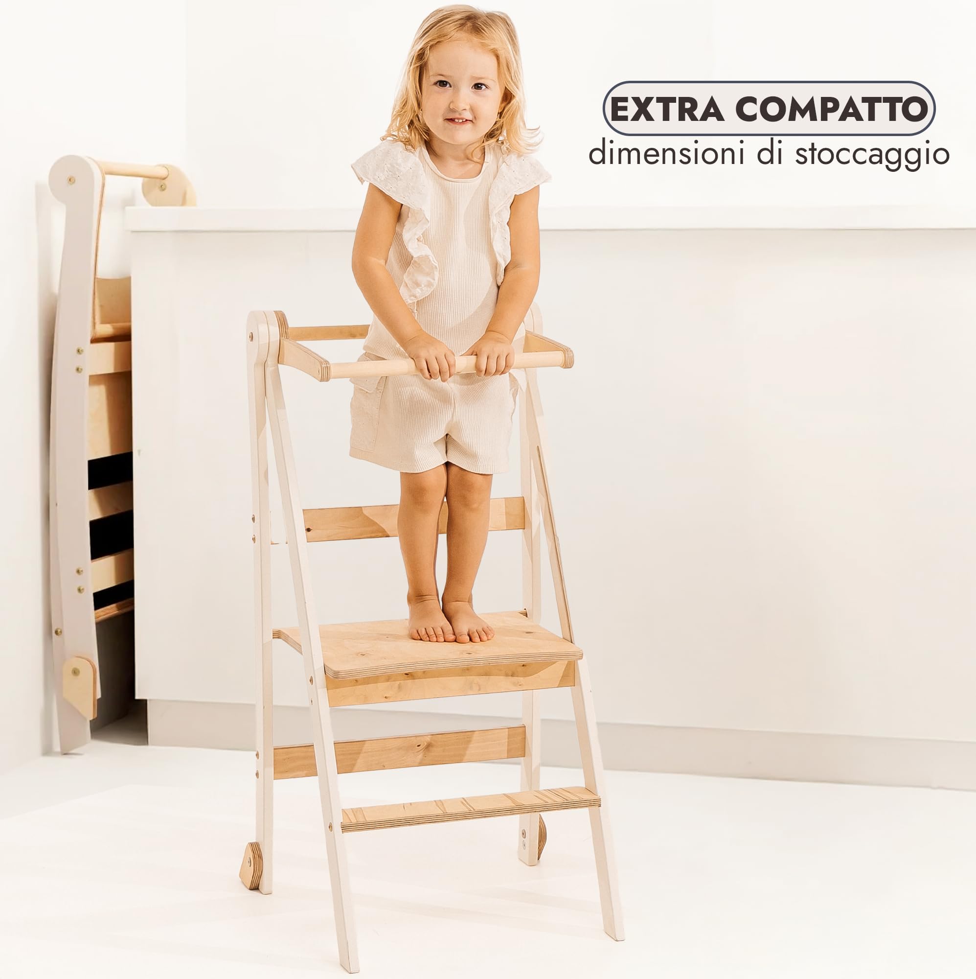 Goodevas Torre di Apprendimento legno Montessori pieghevole