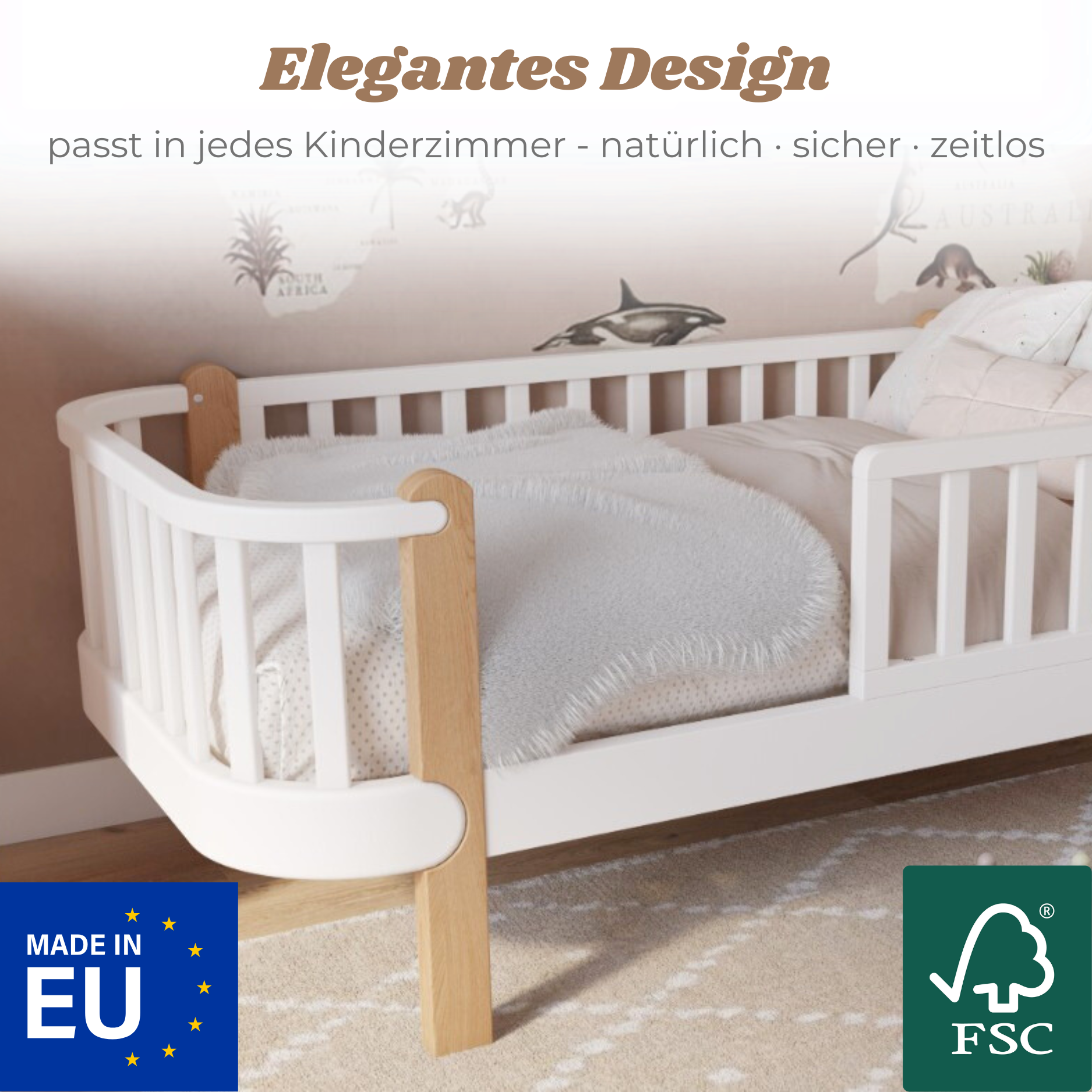 LIONHERZ YappyÉtude JUNIOR letto 160x80 marrone bianco