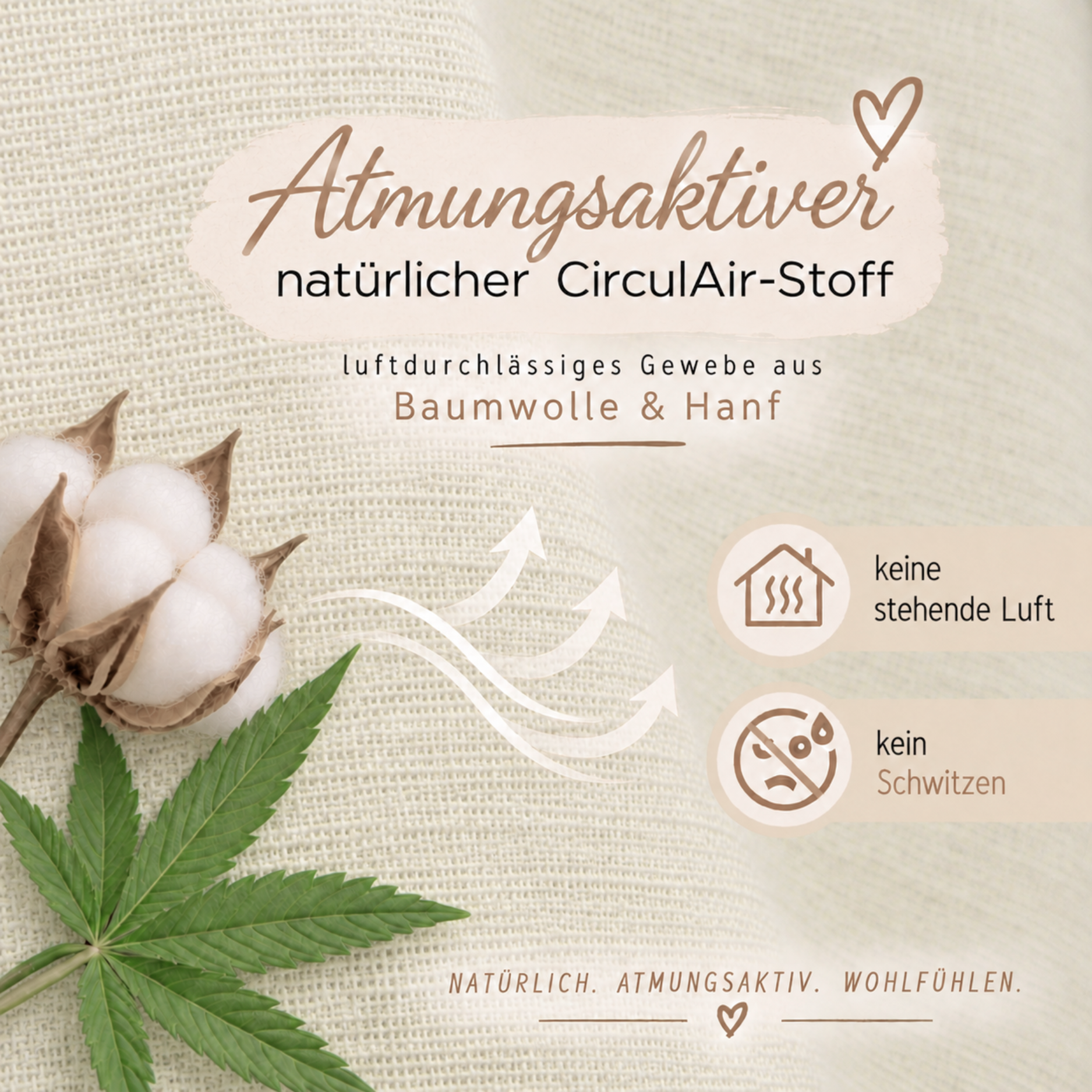 LIONHERZ Tenda Pop-Up Cotone Canapa Crema Finestre Mesh