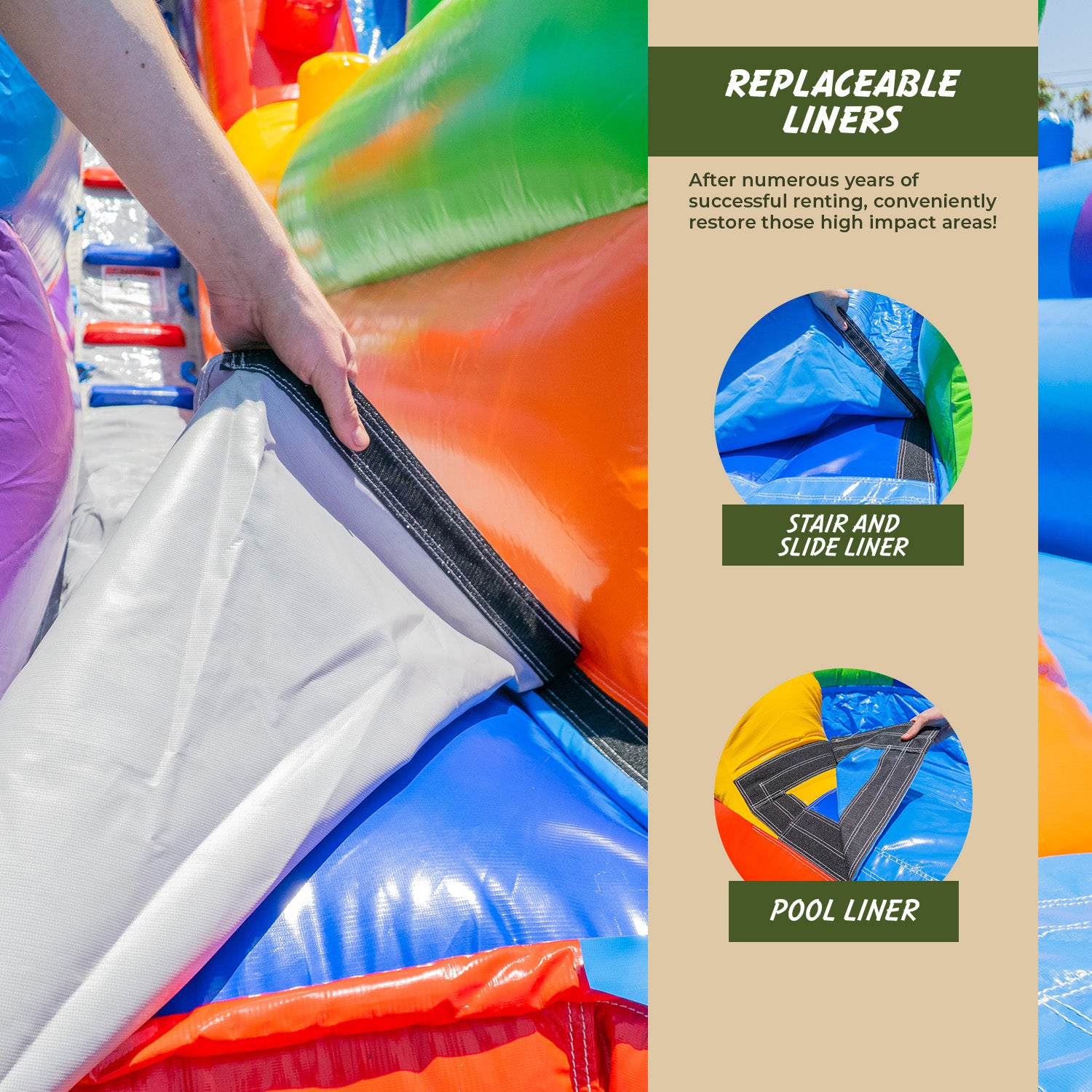 XJUMP Water Slides Block Party 19 Scivolo Acqua doppia pista