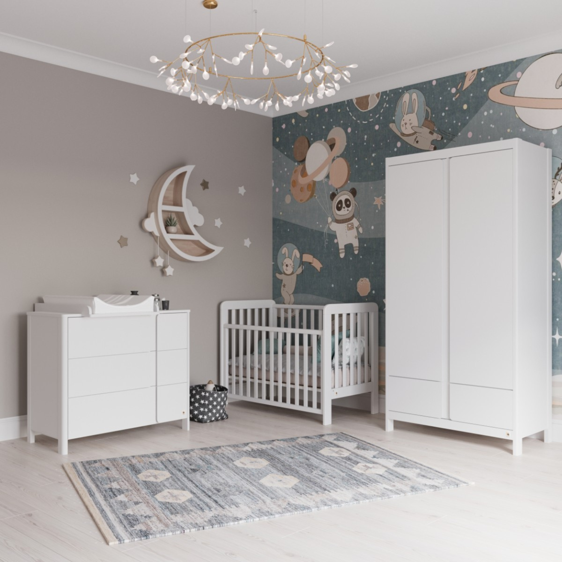Lionherz Yappy Classic armadio bambini 2 ante bianco