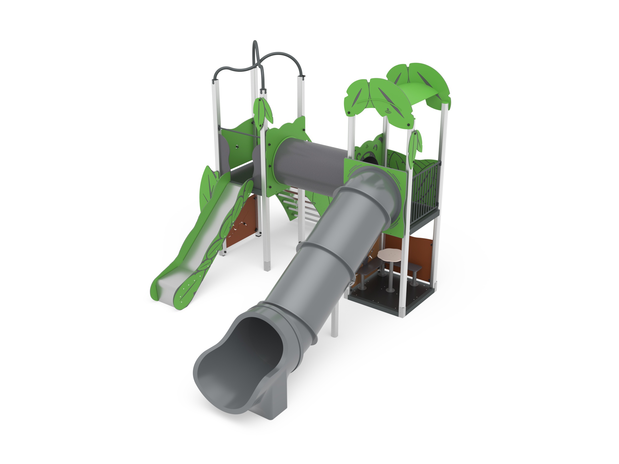 Pozza 1865 Leaves Merlino con Scivolo a Tubo due torri gioco