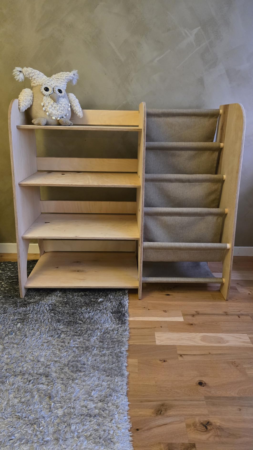 Goodevas Mensola Cameretta libreria bambini legno beige media