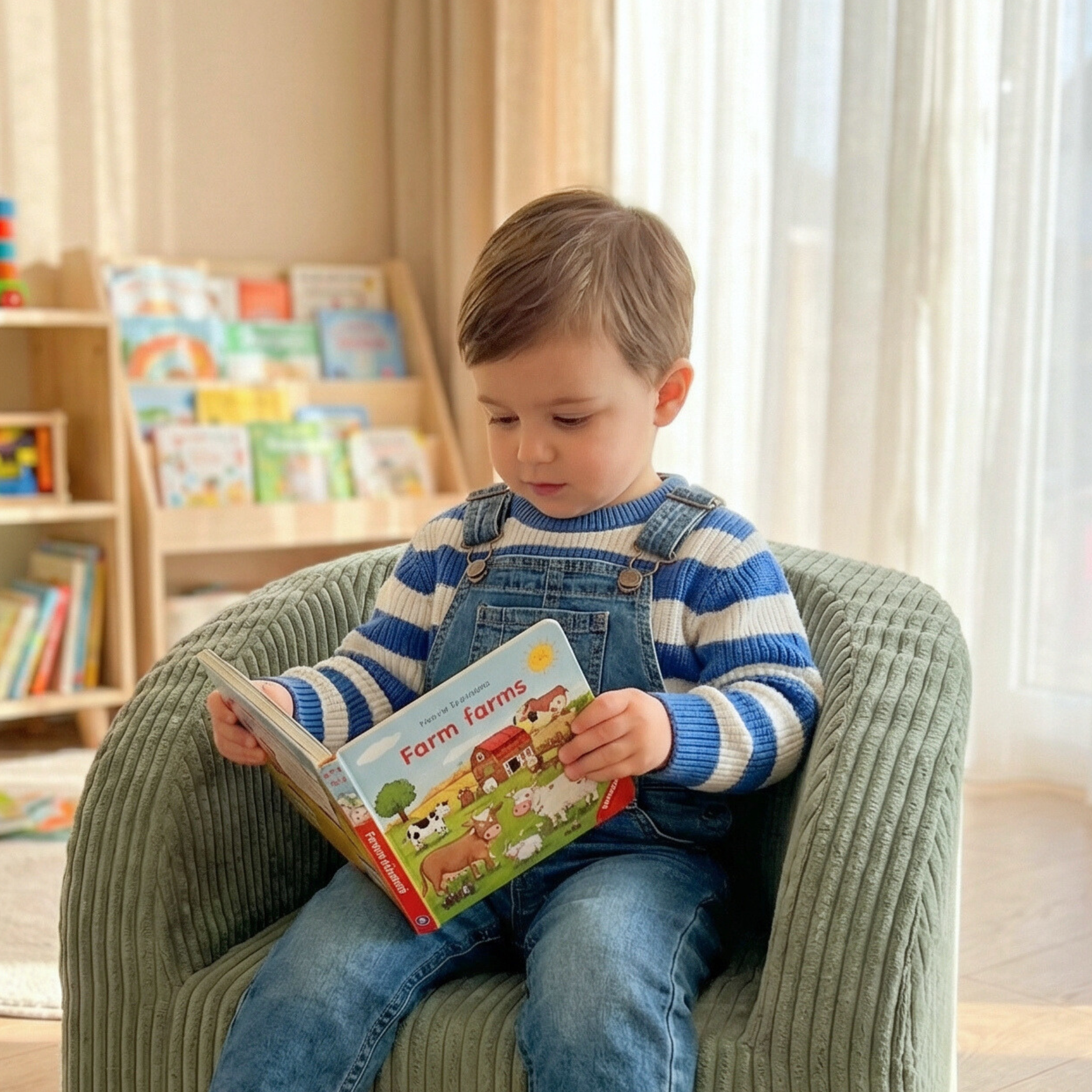 Lionherz Cuddle Chair poltrona bambini 53x40 salvia in corda