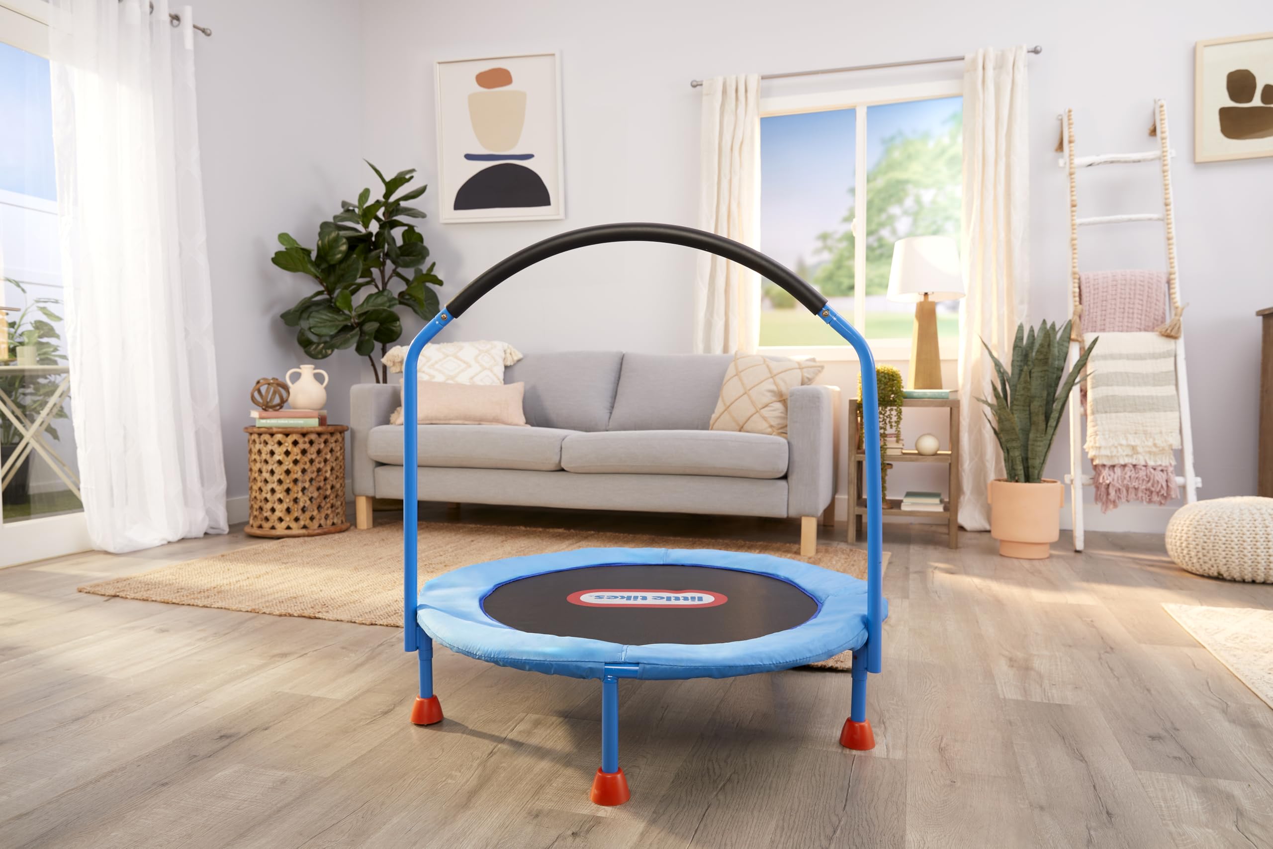 Little Tikes Active Play Trampolino 3 Piedi con Barra da Interno