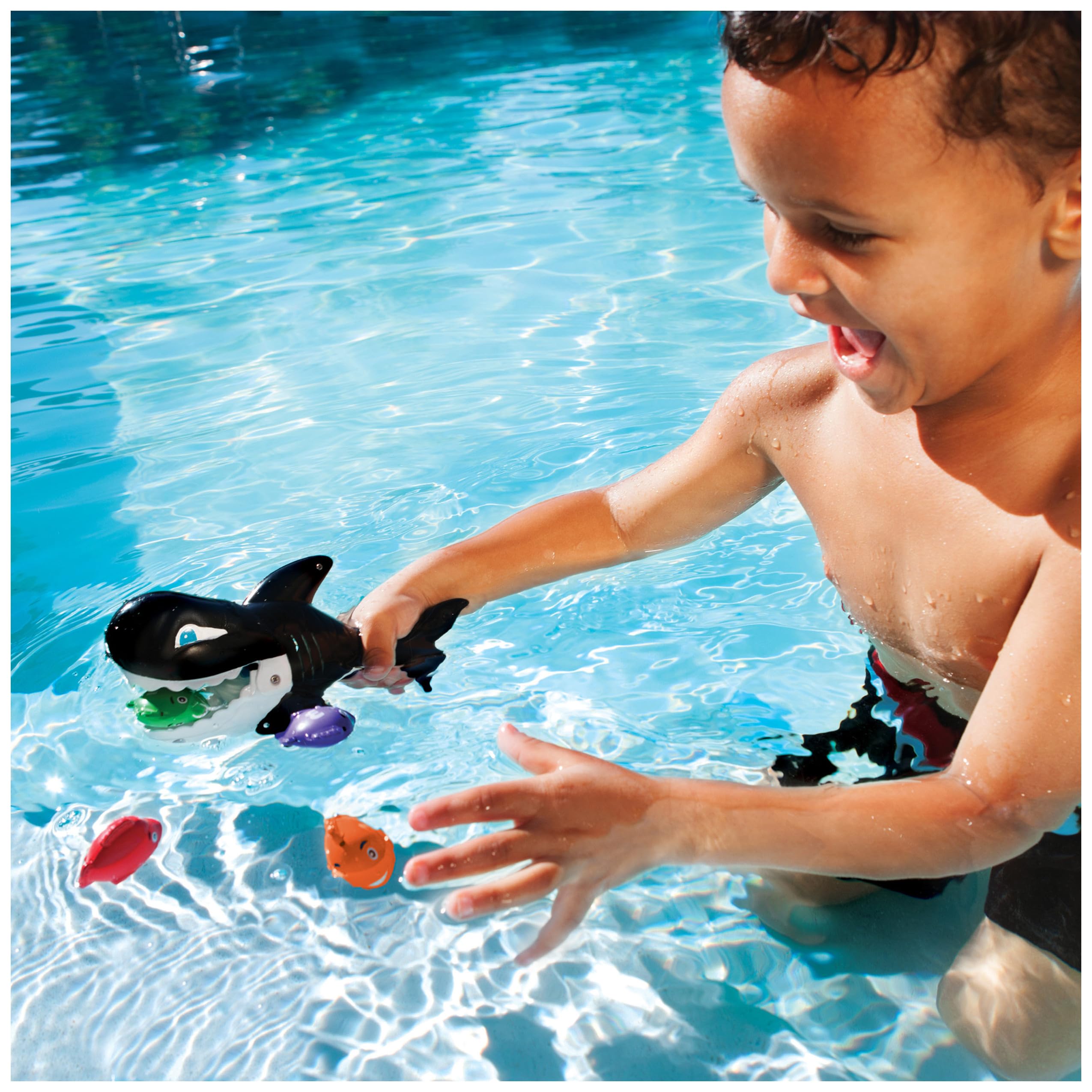 SwimWays Water Toys Orca Acchiappa Pesci gioco piscina 5 pezzi