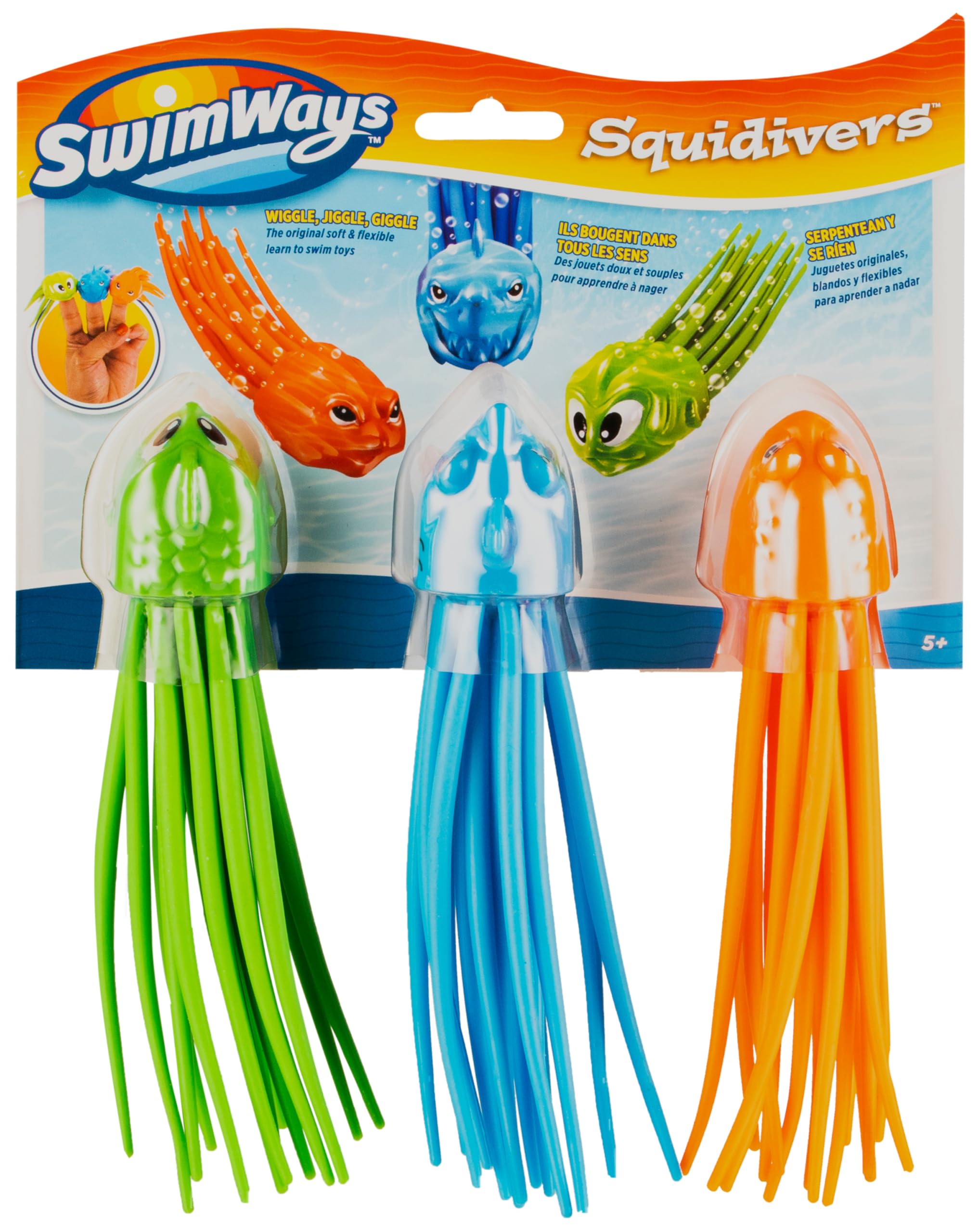 Swimways SquiDivers 6046822 Calamari Subacquei 3 Pezzi Morbidi
