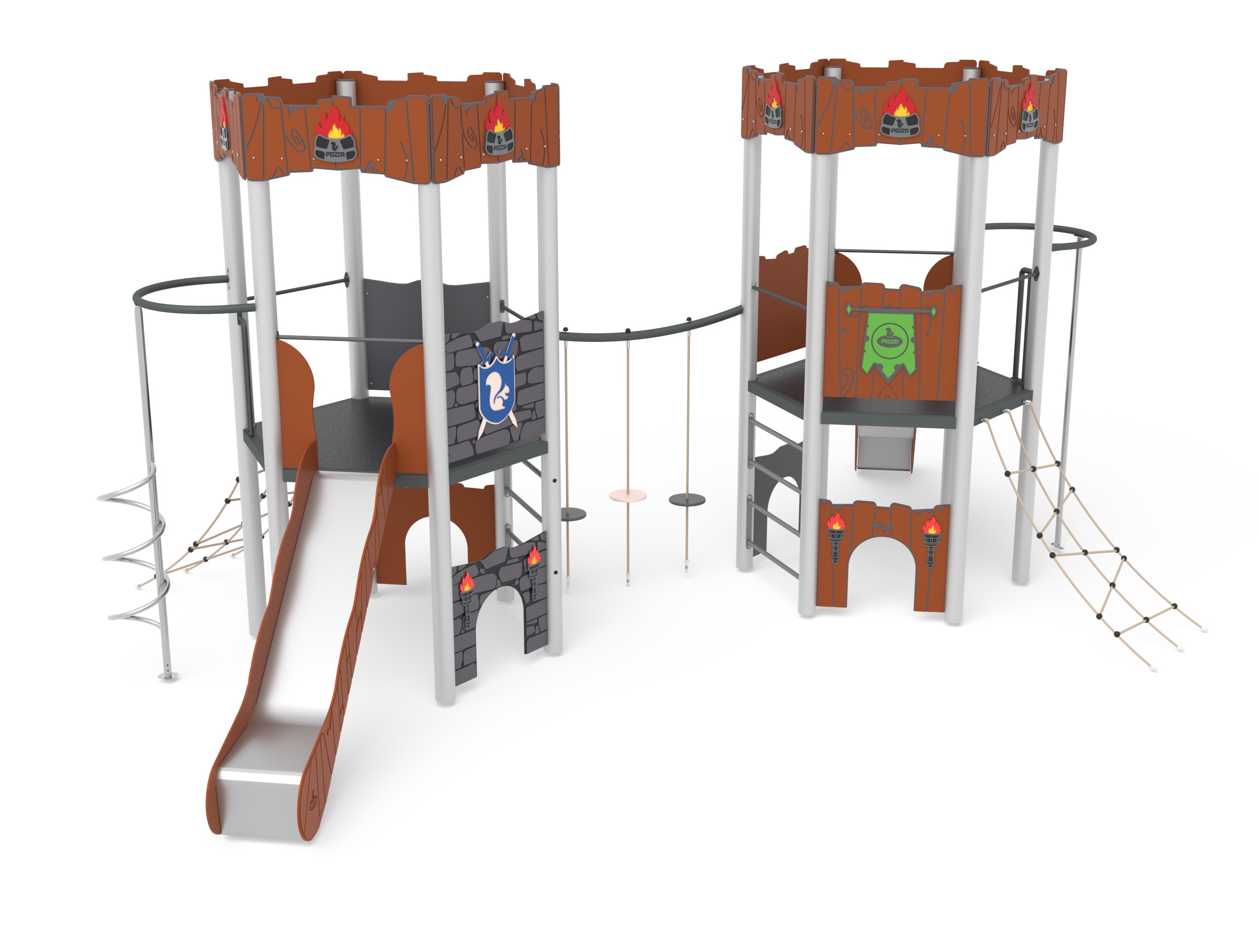 Pozza 1865 Giulietta e Romeo Medieval struttura gioco bimbi